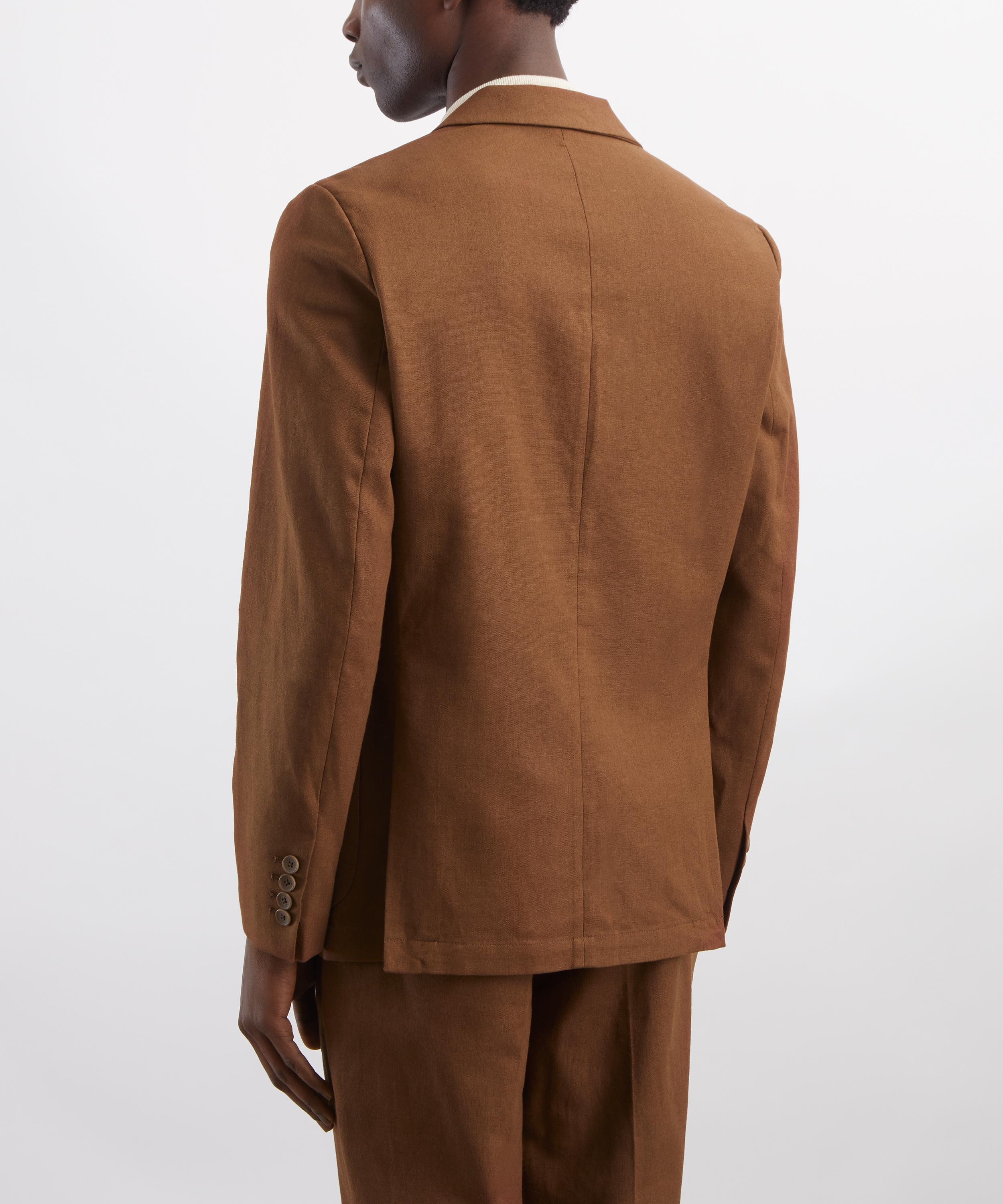 Percival - Brown Tailored Linen Blazer&nbsp; image number 3