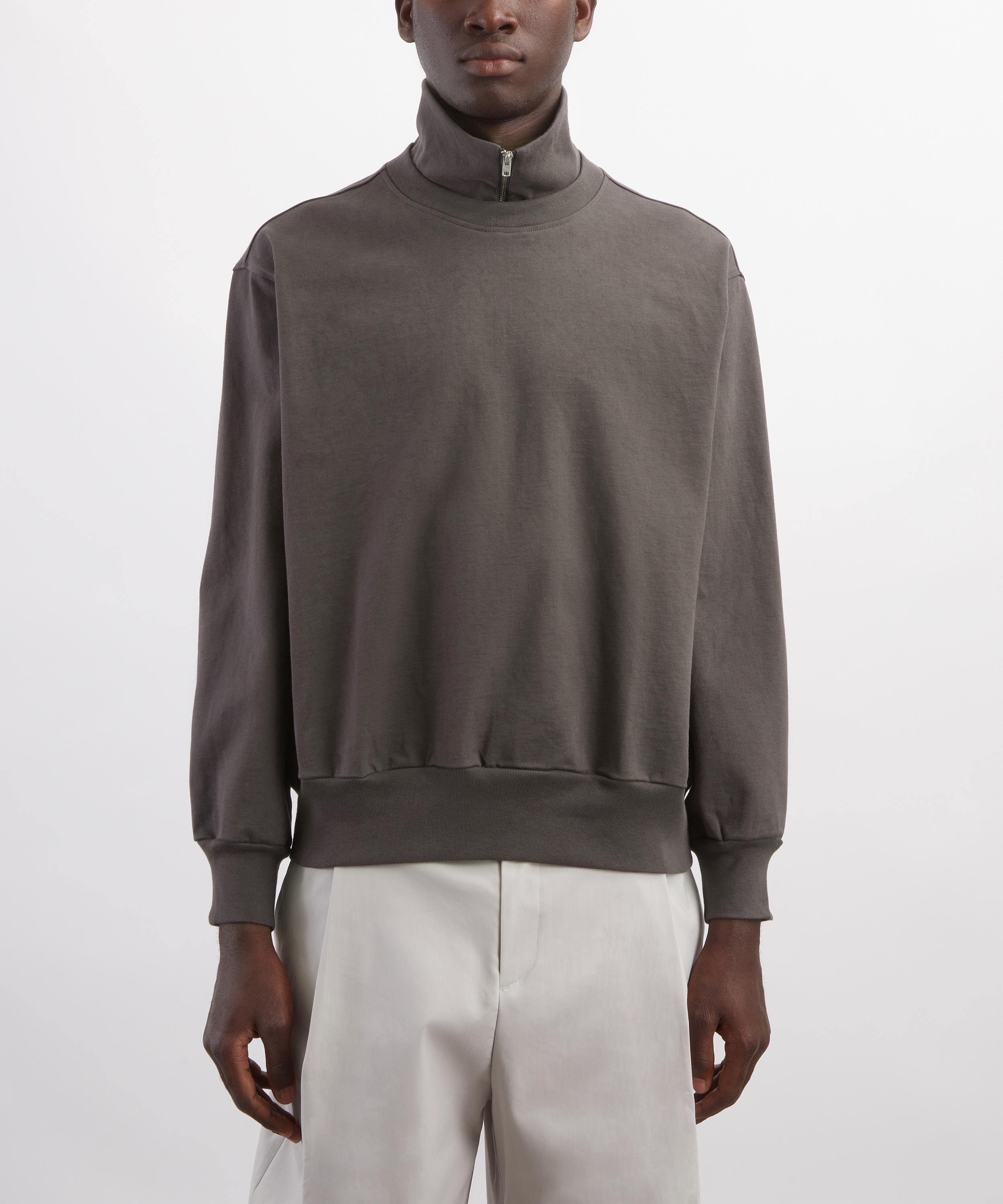 Lady White Co. - Layered &frac14; Zip Pewter Sweatshirt image number 2