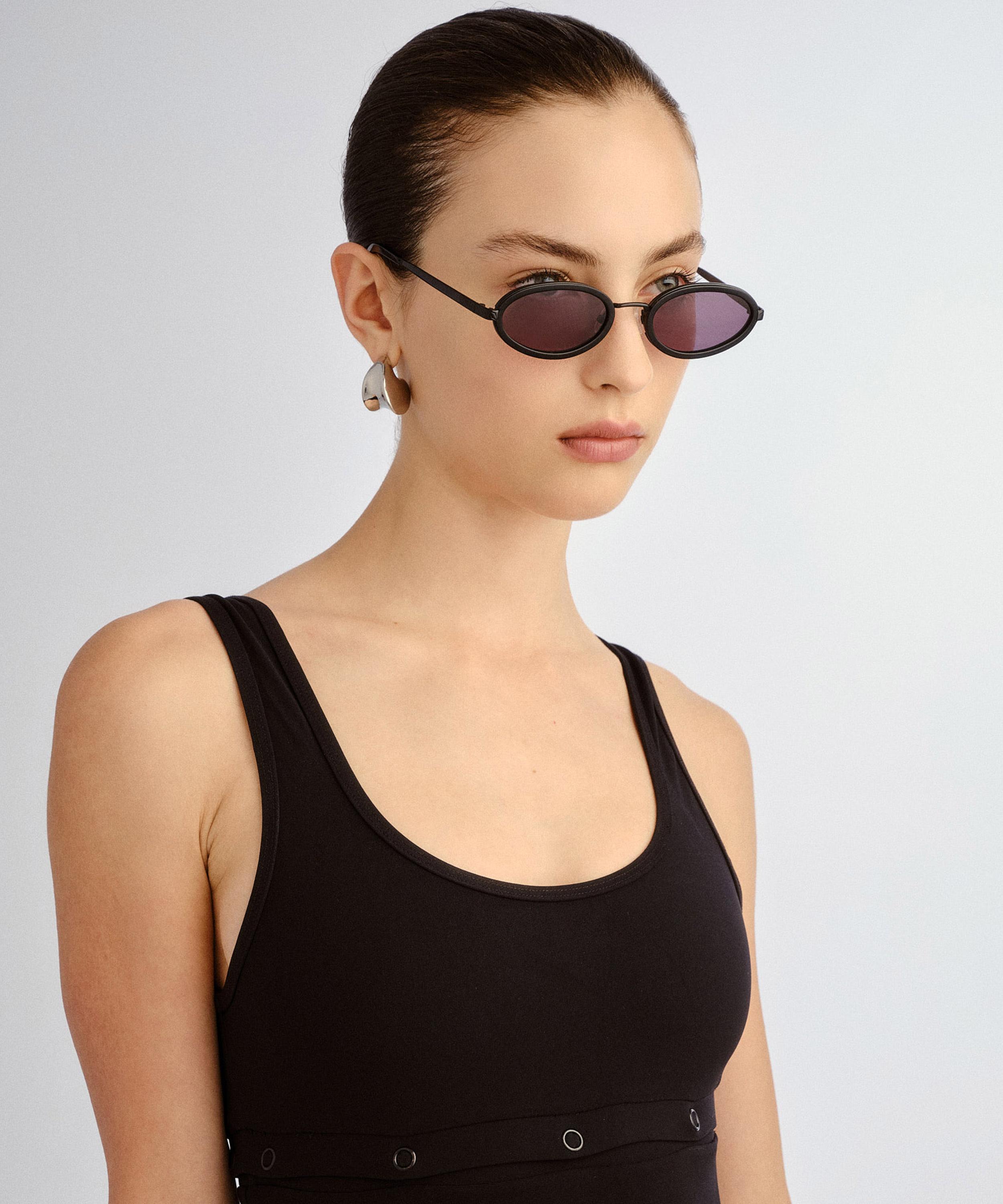 Luv Lou - Sage Oval Sunglasses image number 1