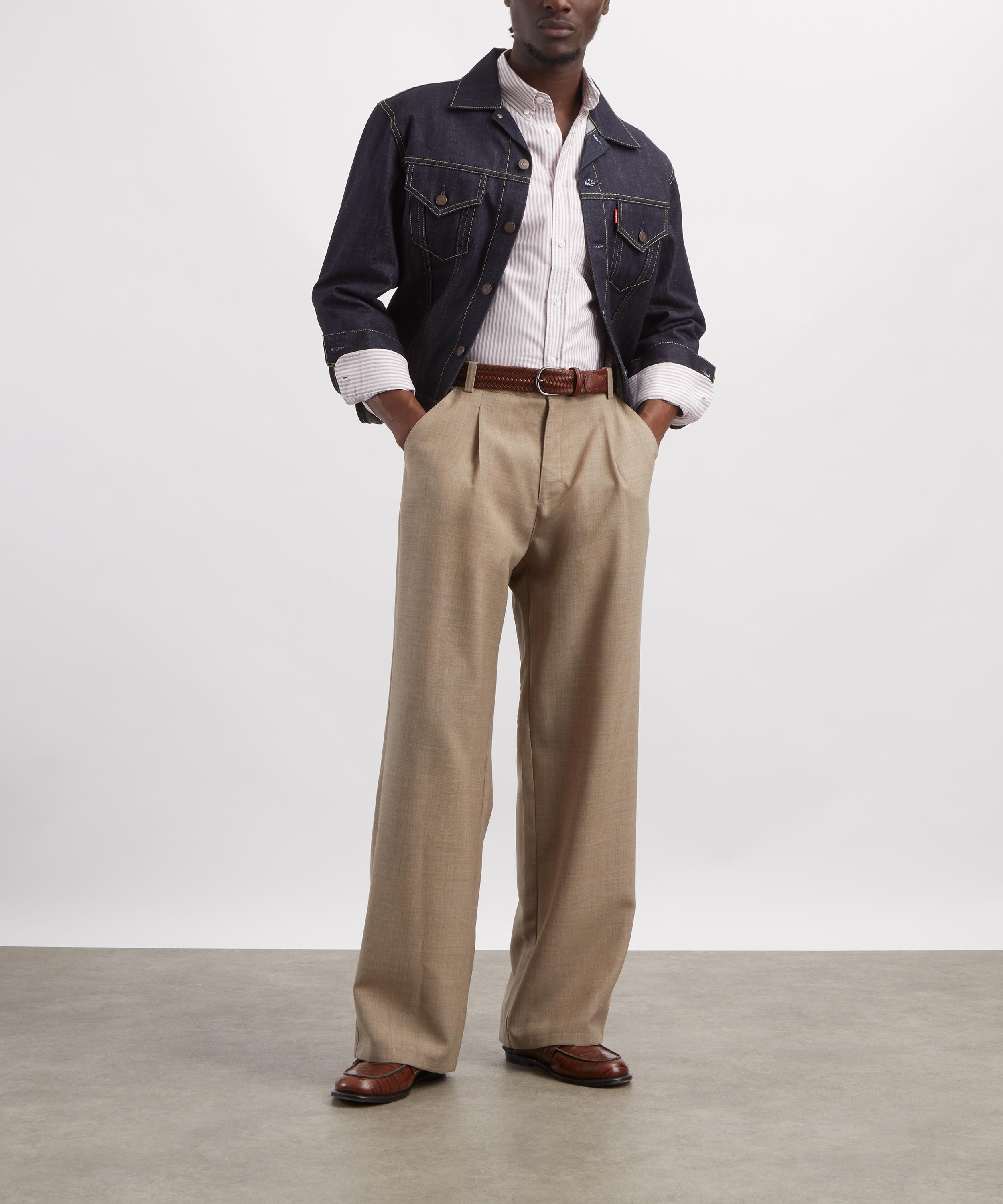 Portuguese Flannel - Belavista Stripe Shirt in Bordeaux image number 1