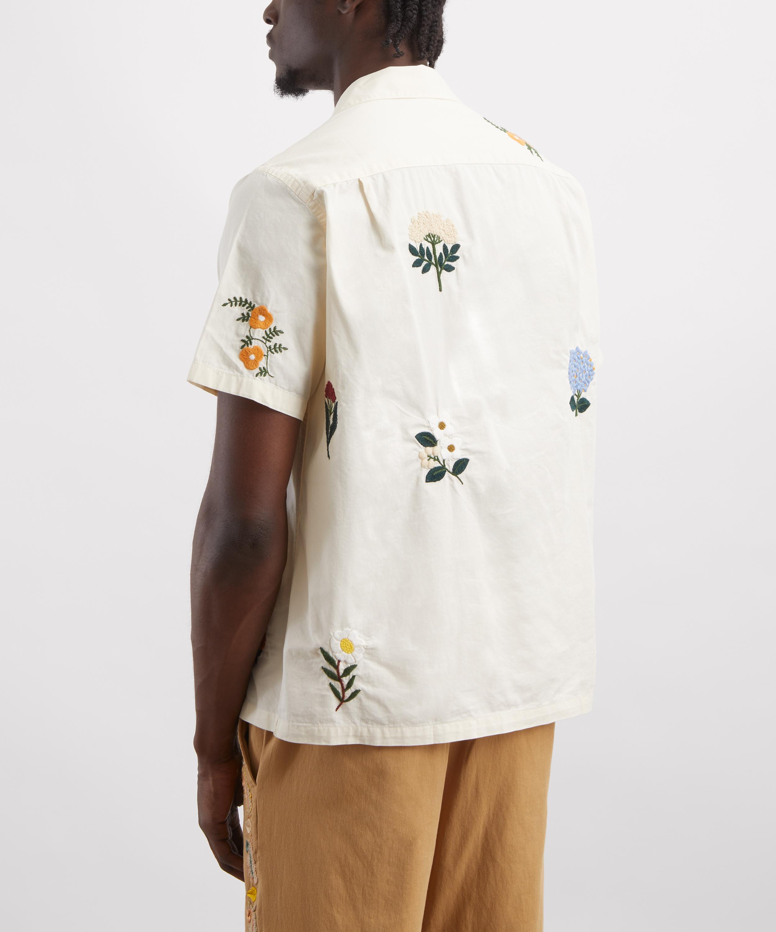 Portuguese Flannel - Embroidery Flowers Short-Sleeve Shirt image number 3