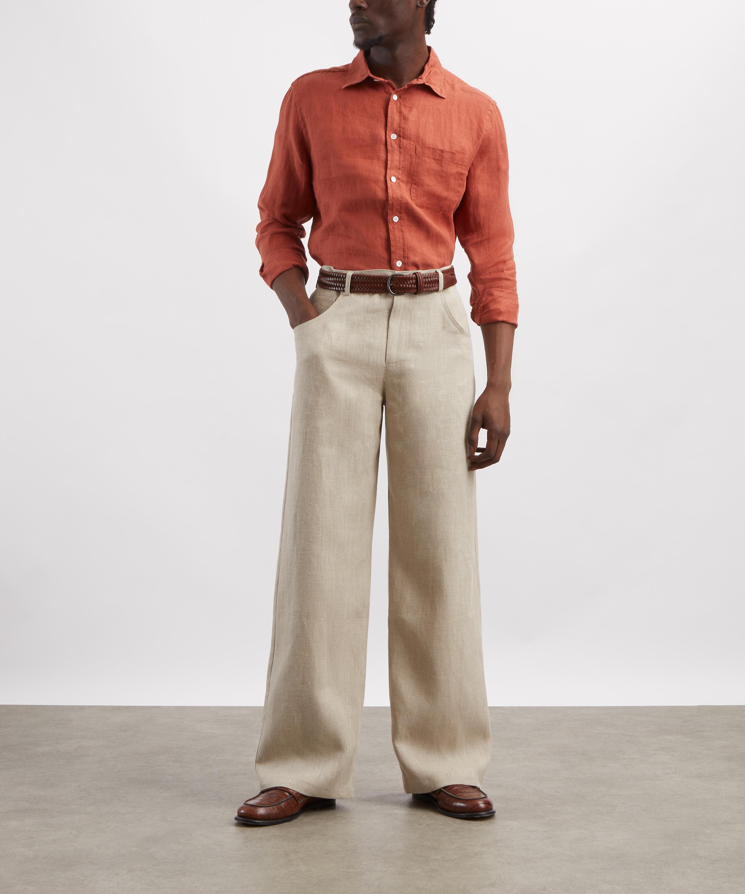 Portuguese Flannel - Linen Shirt in Dark Brown image number 1