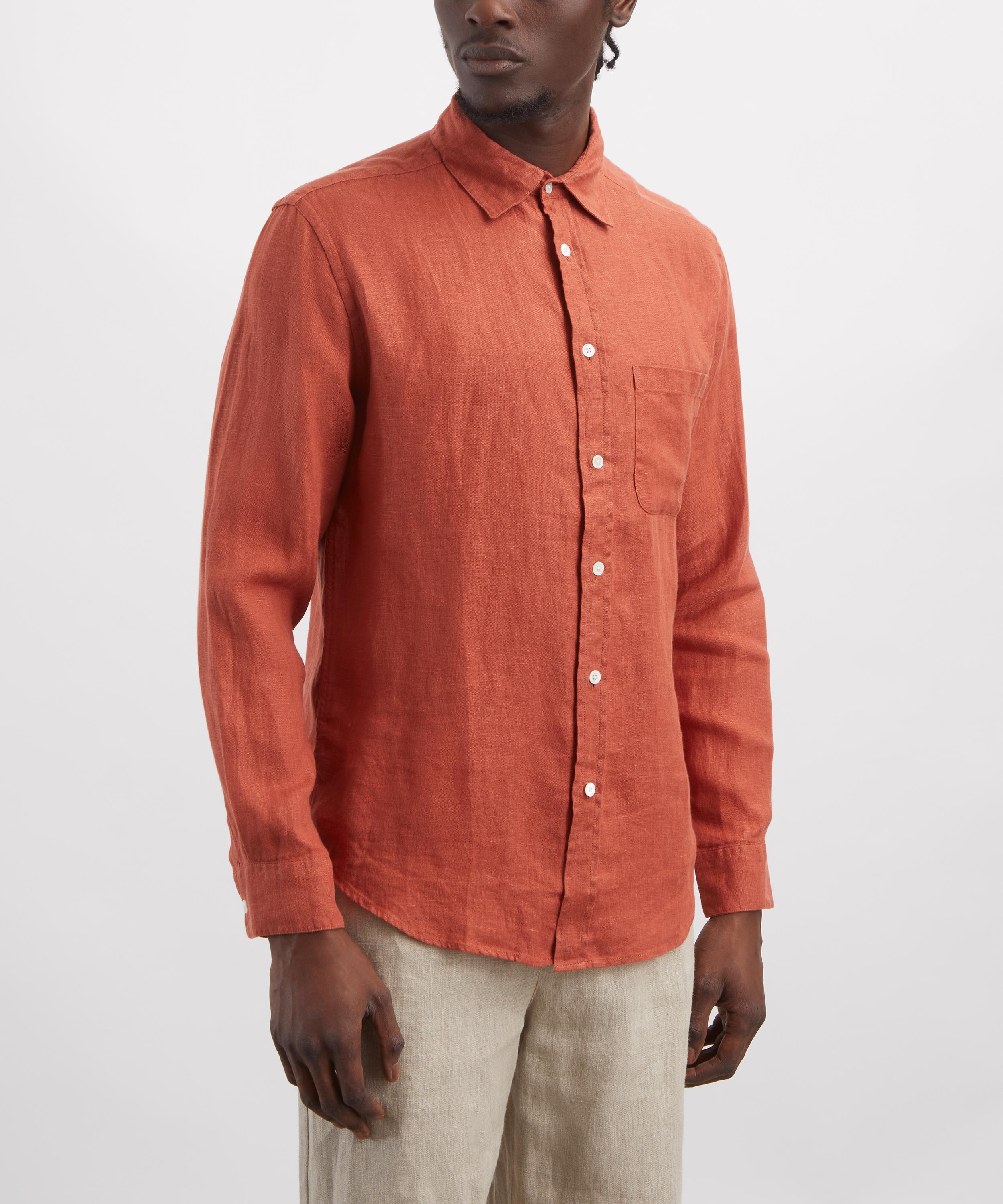 Portuguese Flannel - Linen Shirt in Dark Brown image number 2