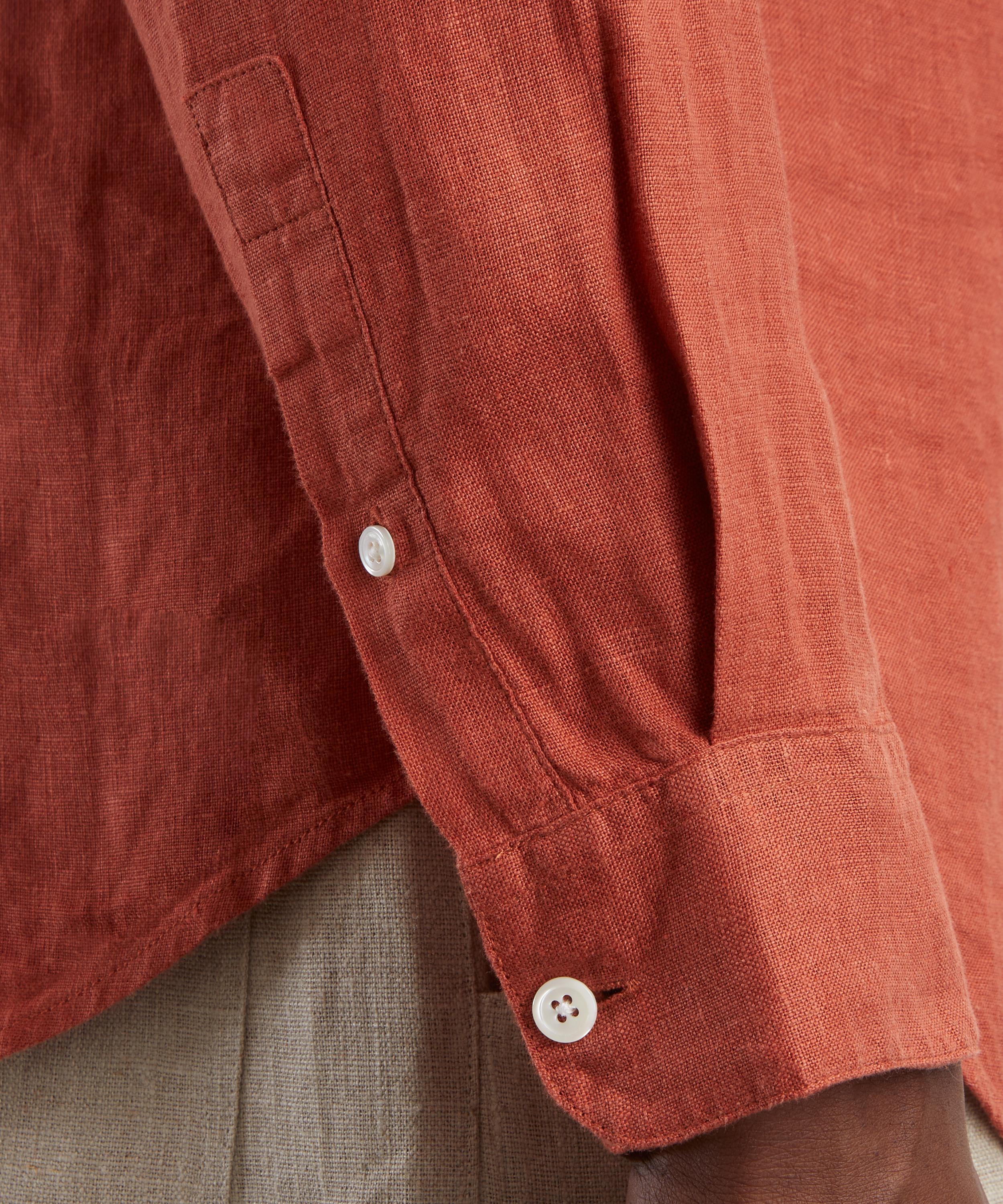 Portuguese Flannel - Linen Shirt in Dark Brown image number 4