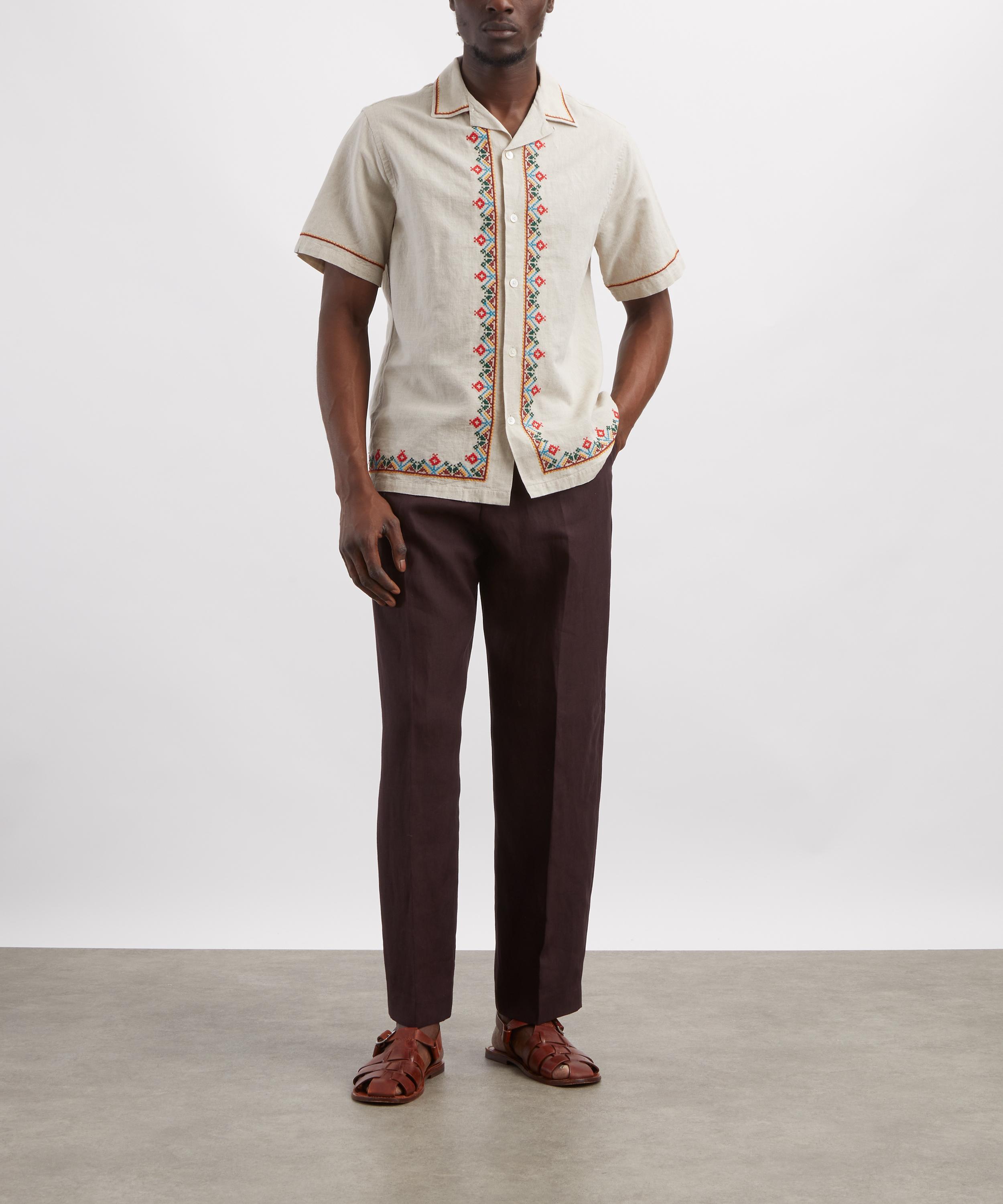 Portuguese Flannel - Folclore Embroidery Short-Sleeve Shirt image number 1