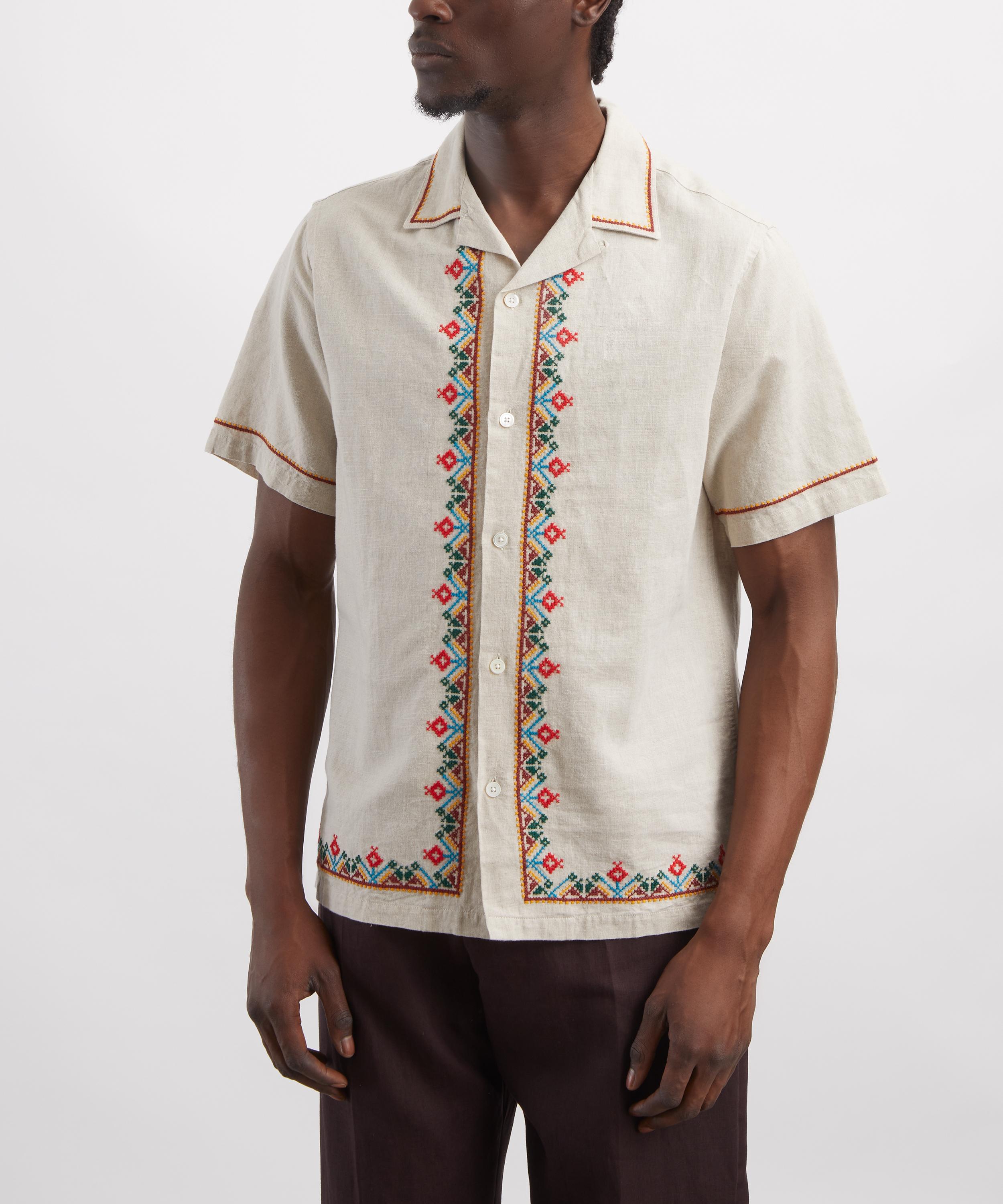 Portuguese Flannel - Folclore Embroidery Short-Sleeve Shirt image number 2