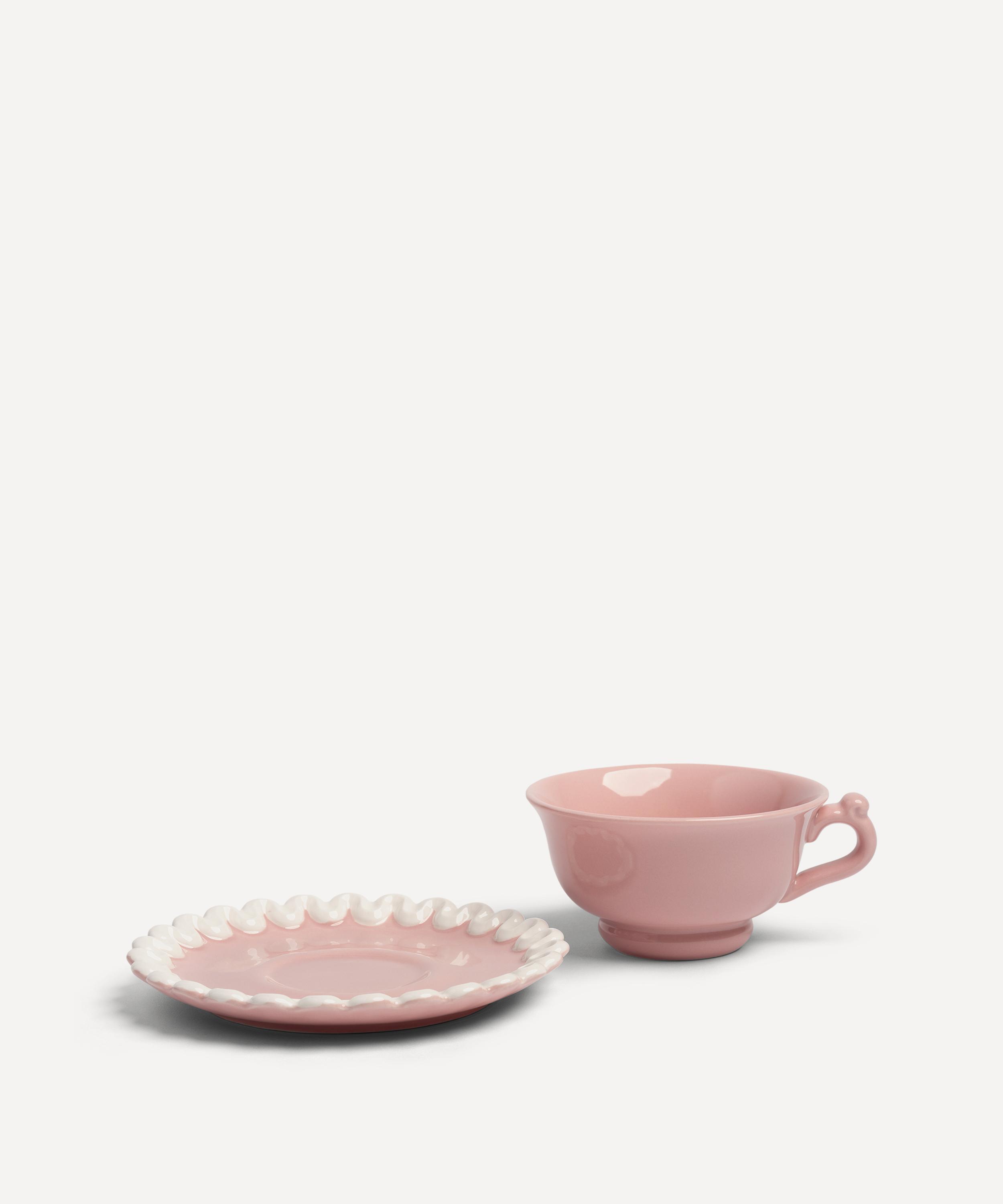 &Klevering - Whip Pink Cup and Saucer Set of Two image number 1