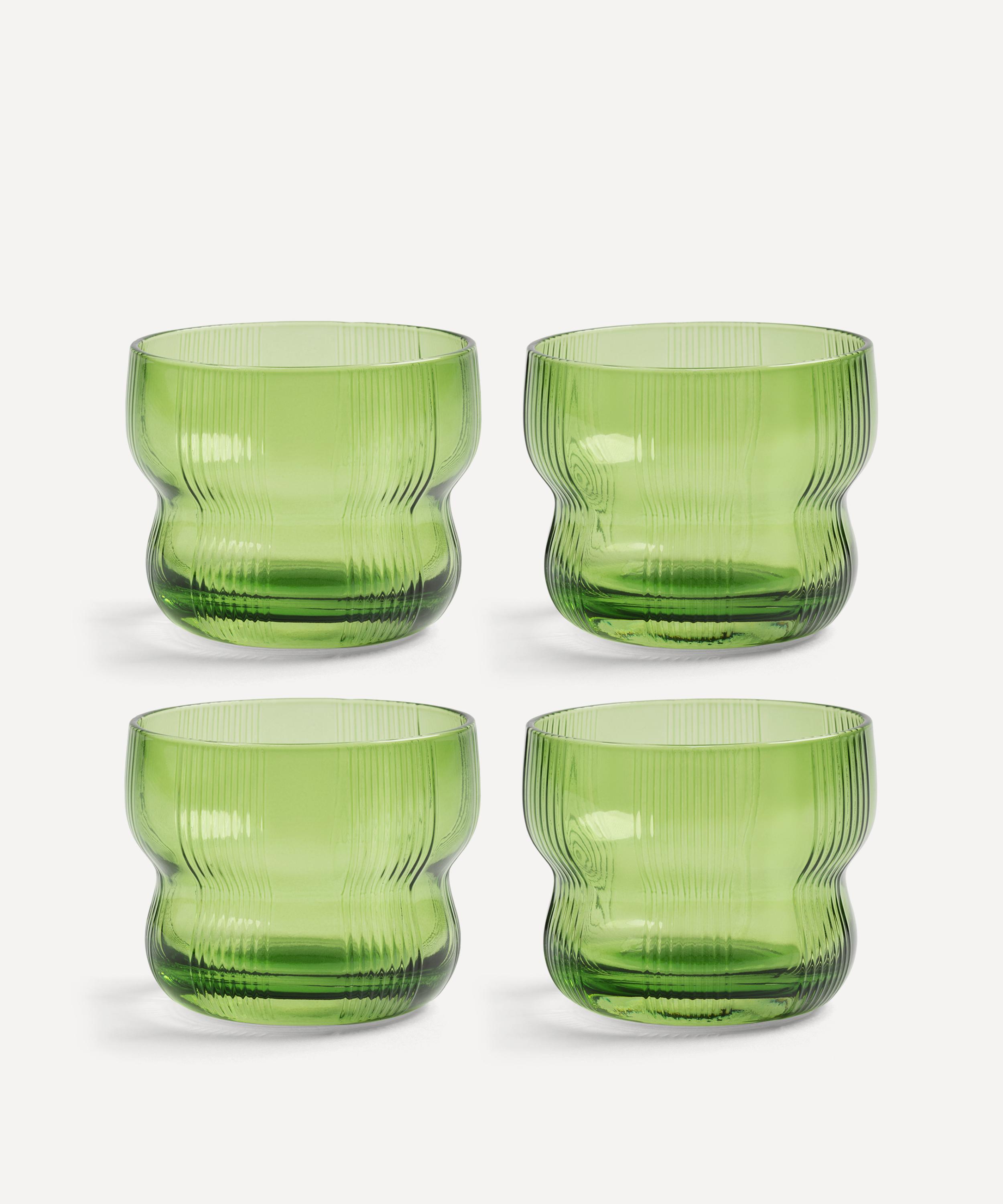 &Klevering - Green Glass Circus Set of Four