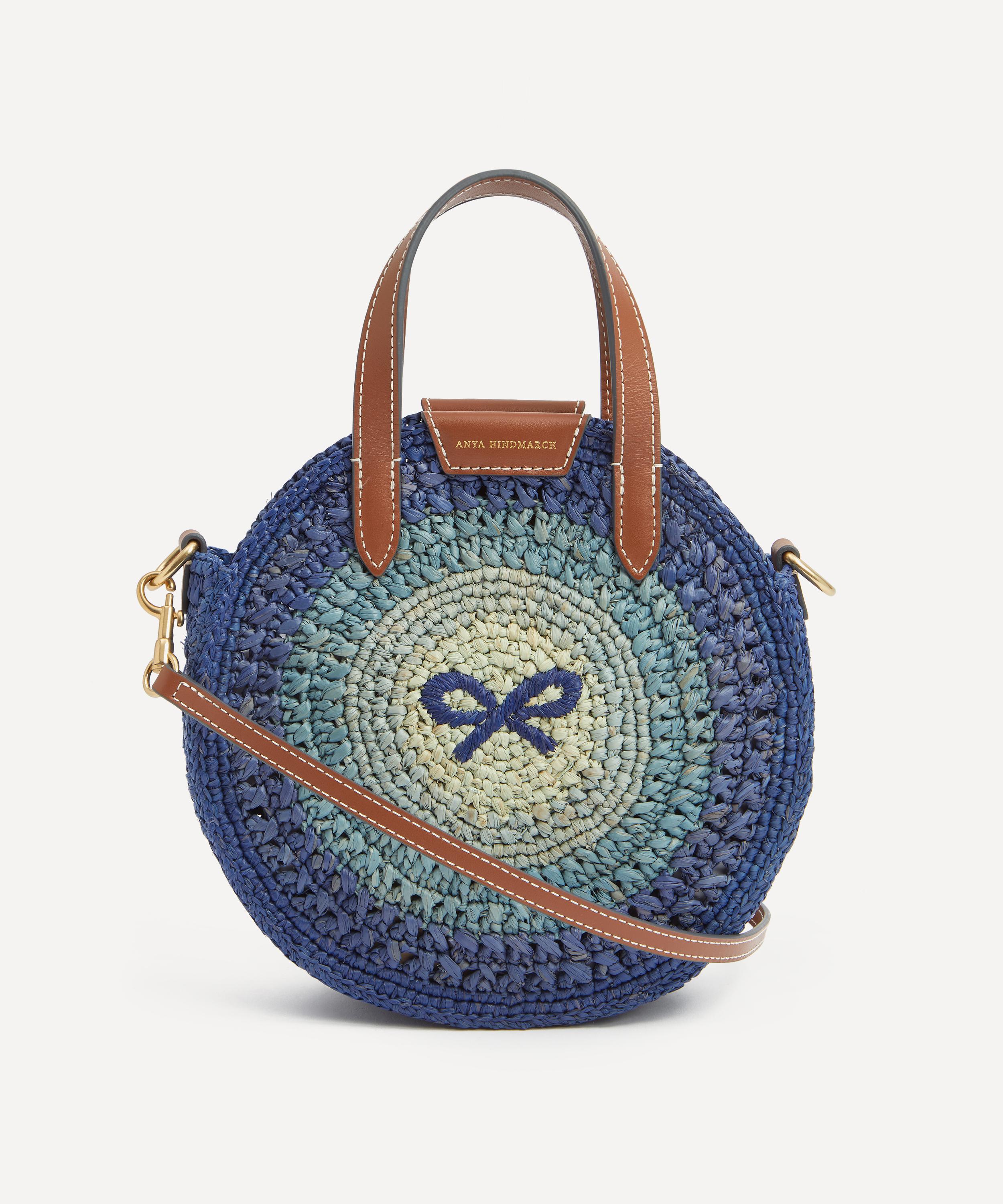 Anya Hindmarch - Small Raffia Round Bow Tote Bag