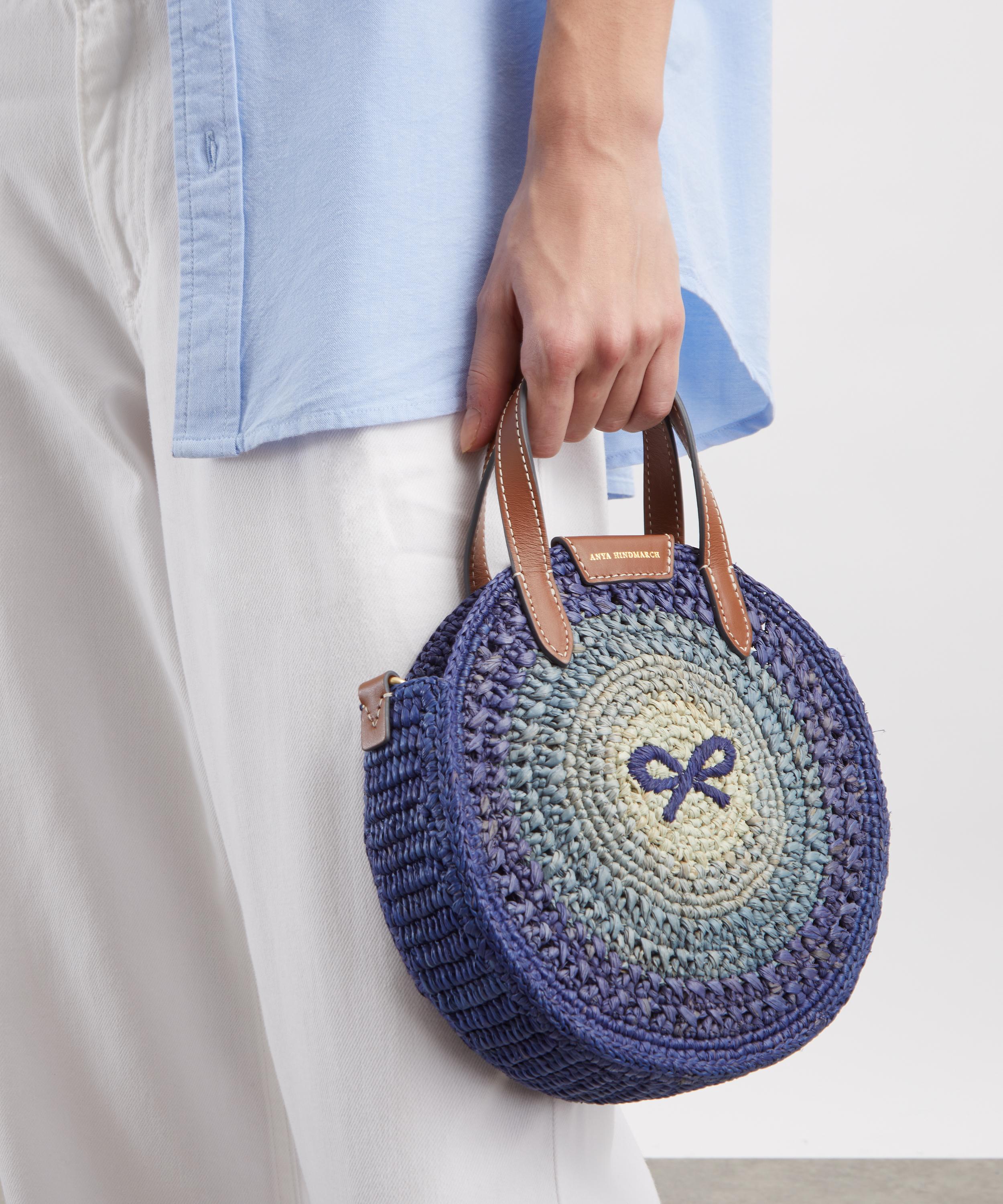 Anya Hindmarch - Small Raffia Round Bow Tote Bag image number 1