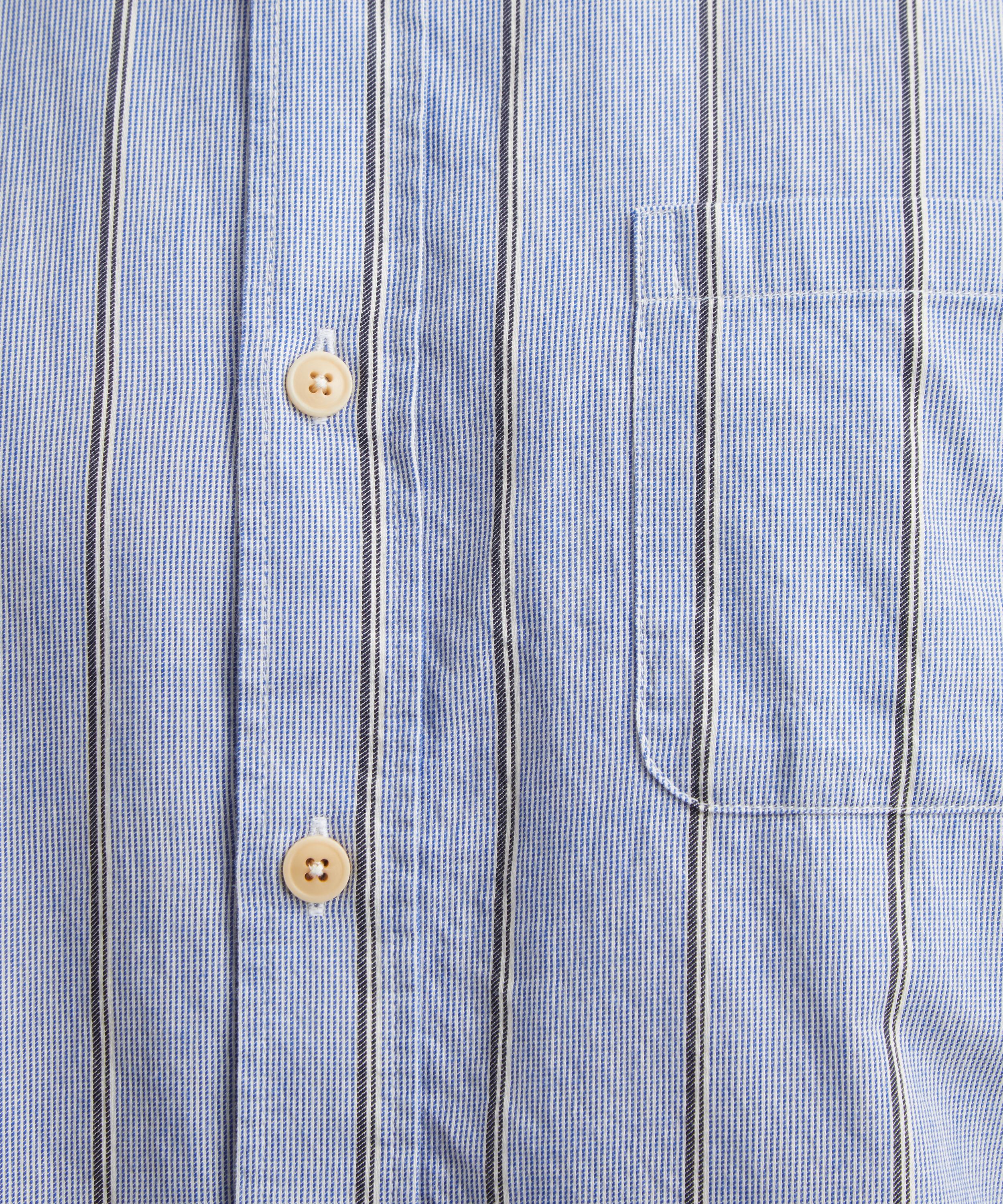 Oliver Spencer - Atlanta Pinwell Blue Short-Sleeve Shirt image number 4