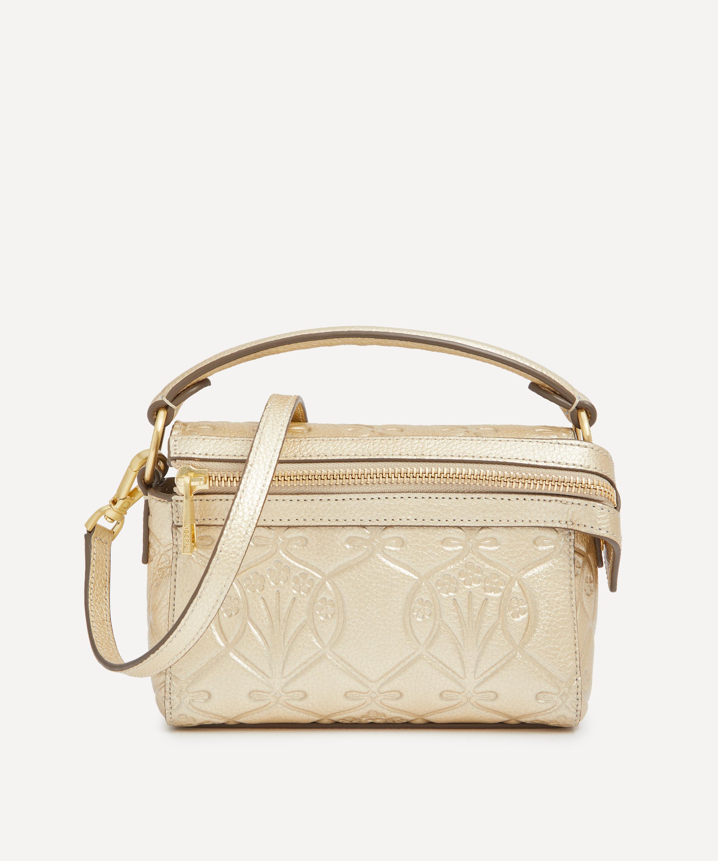 Liberty - Iphis Gold Embossed Nano Valise Crossbody Bag