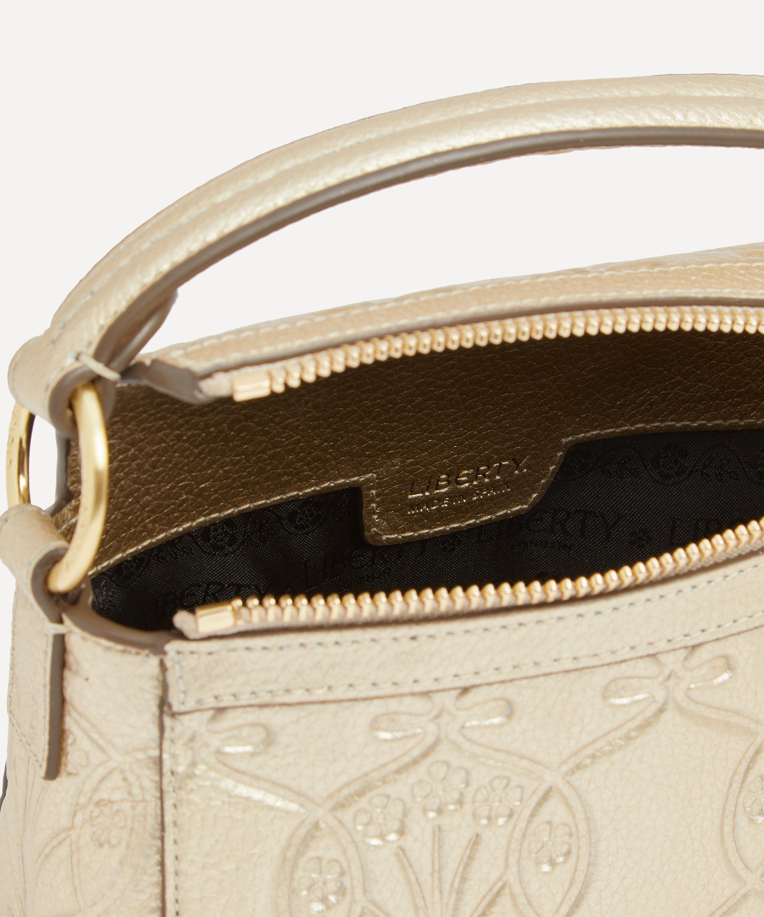 Liberty - Iphis Gold Embossed Nano Valise Crossbody Bag image number 4