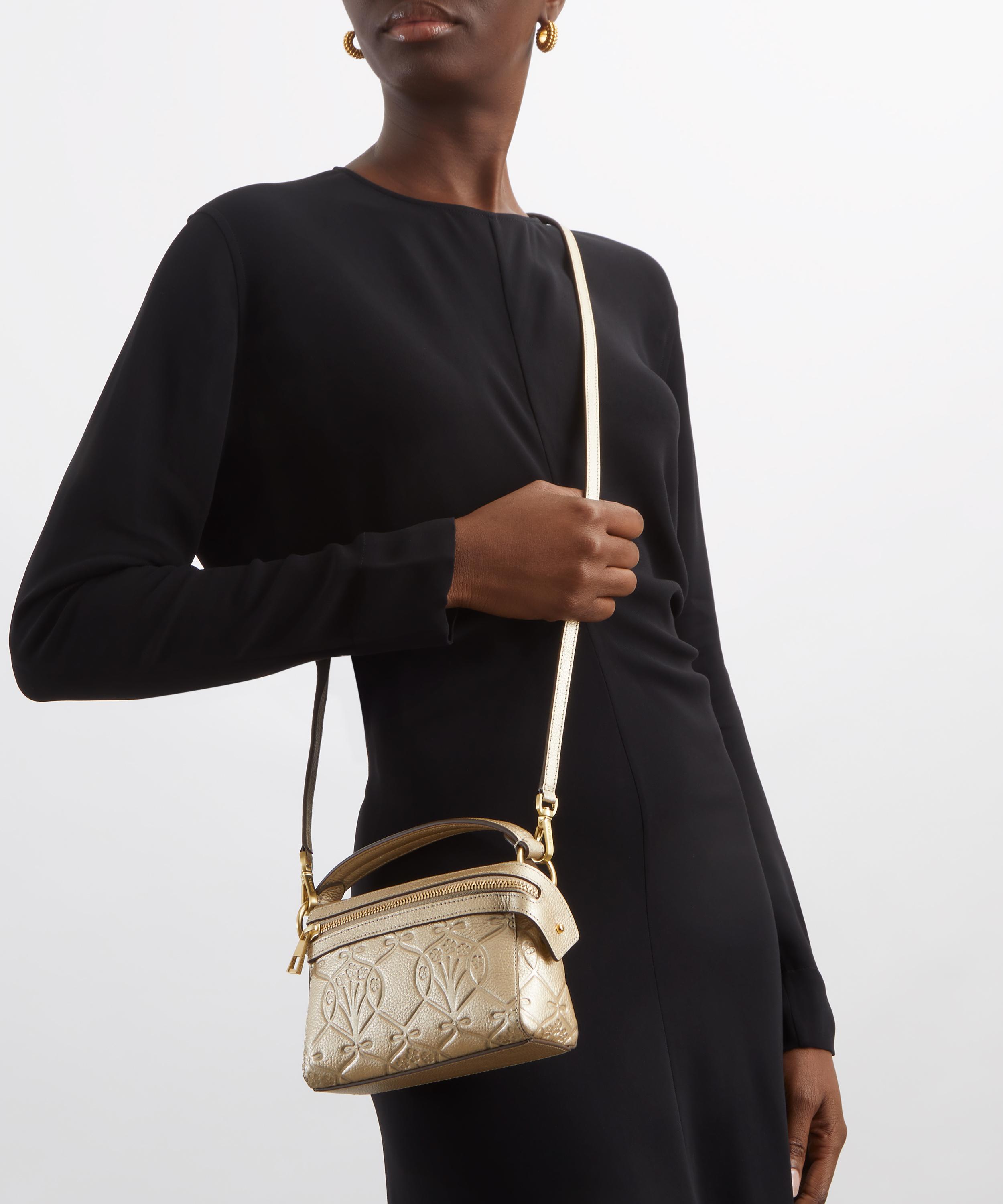 Liberty - Iphis Gold Embossed Nano Valise Crossbody Bag image number 6
