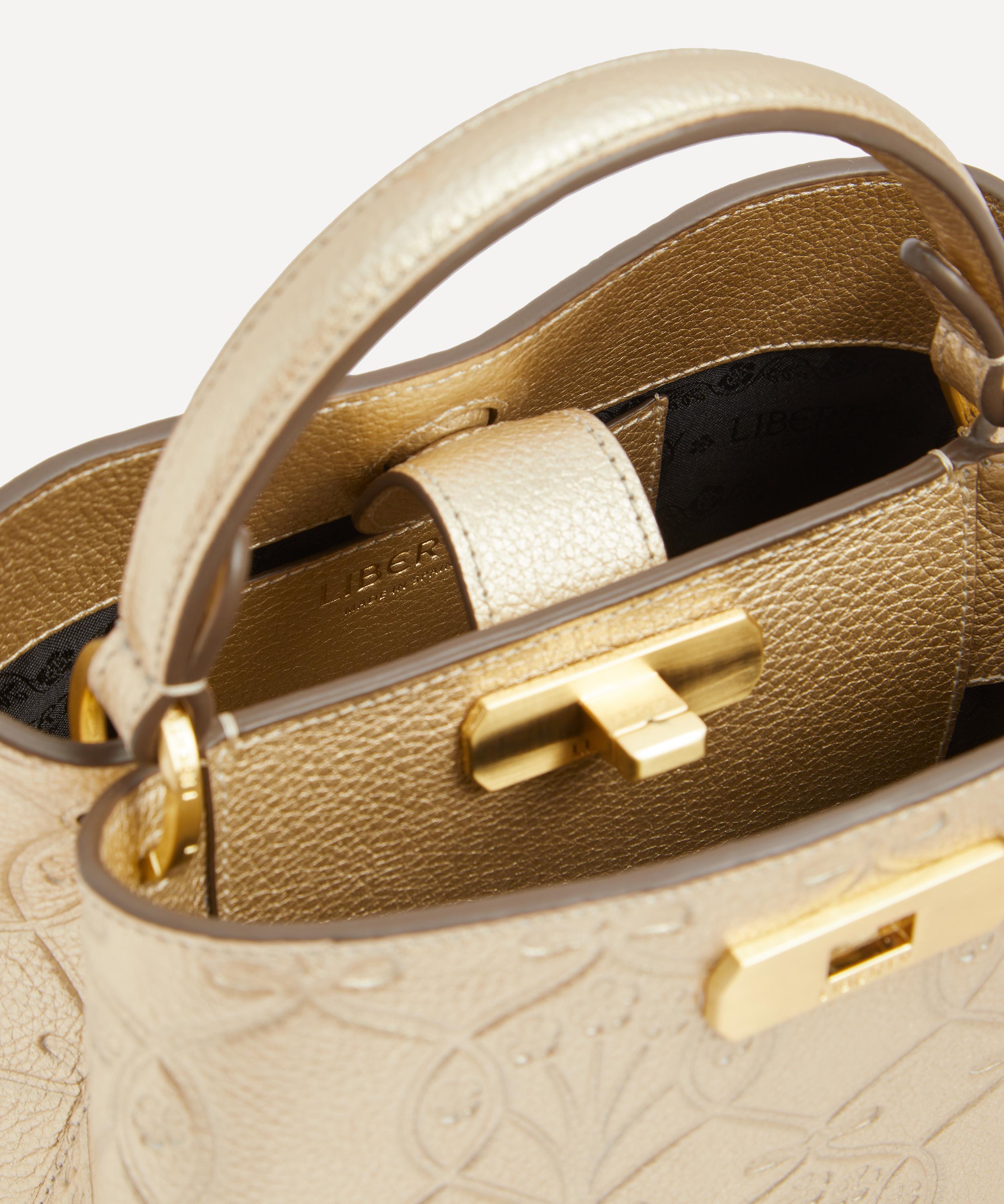 Liberty - Iphis Gold Embossed Burlington Mini Top Handle Bag image number 4