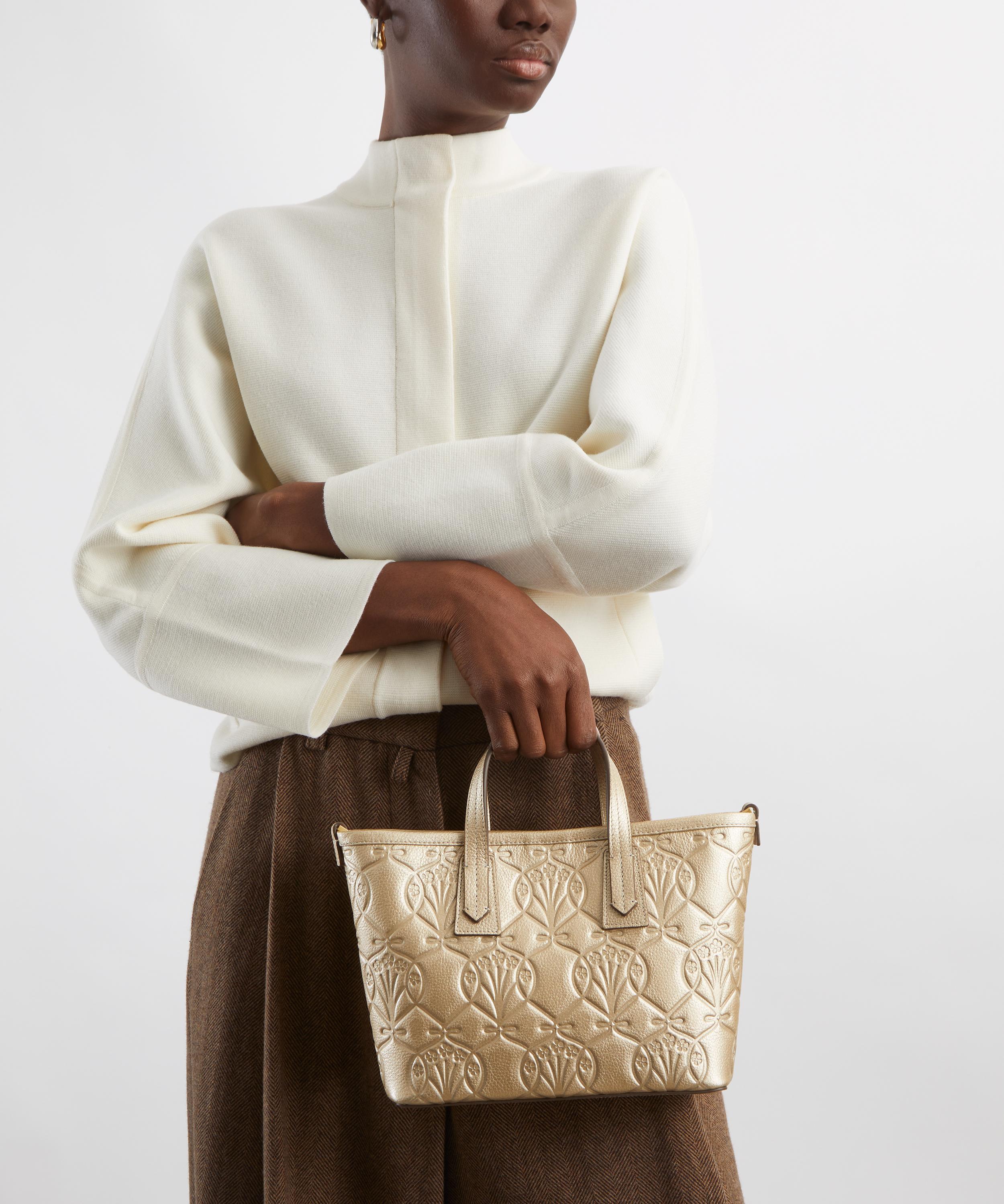 Liberty Iphis Gold Embossed Mini Marlborough Tote Bag | Liberty