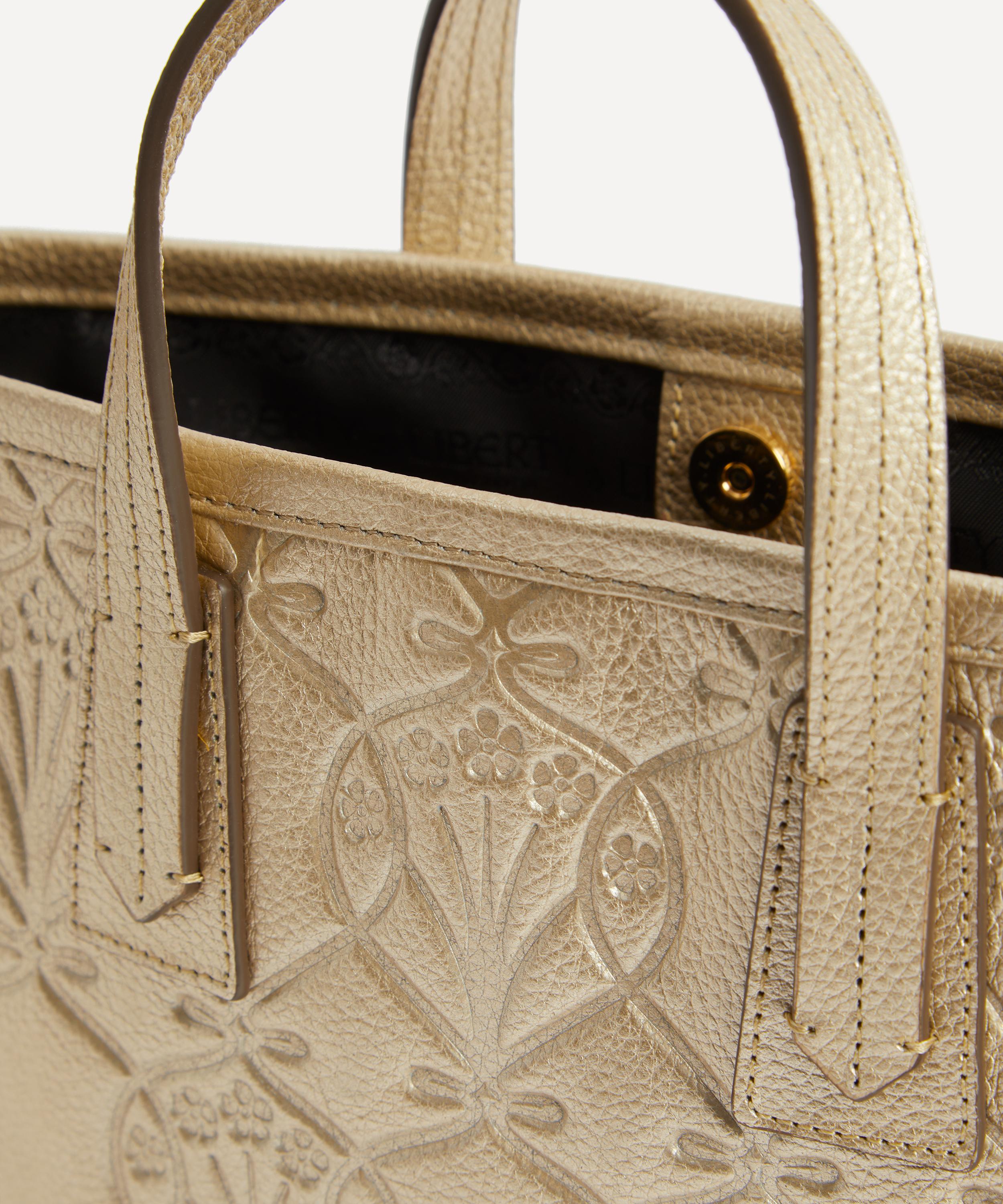 Liberty - Iphis Gold Embossed Mini Marlborough Tote Bag image number 3