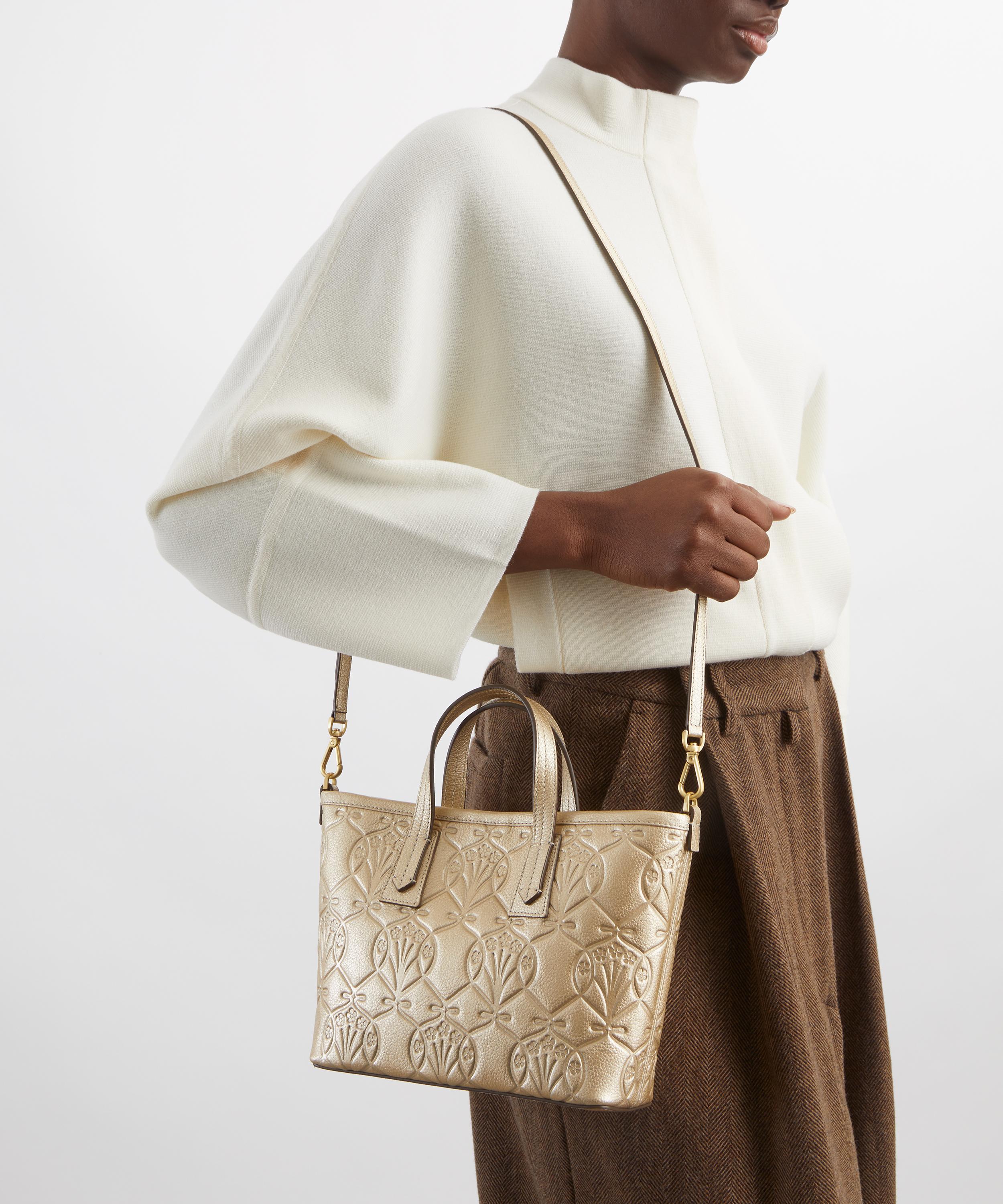 Liberty - Iphis Gold Embossed Mini Marlborough Tote Bag image number 6