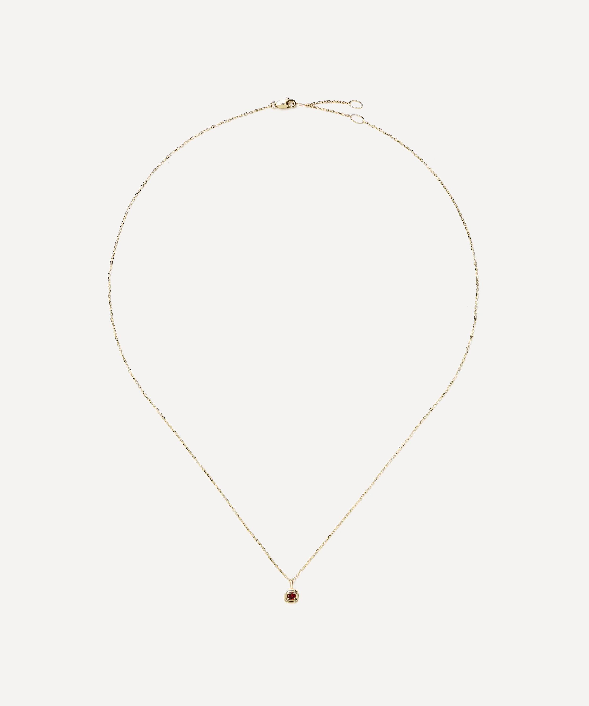 Missoma - 14ct Gold Fine January Birthstone Pendant Necklace image number 1