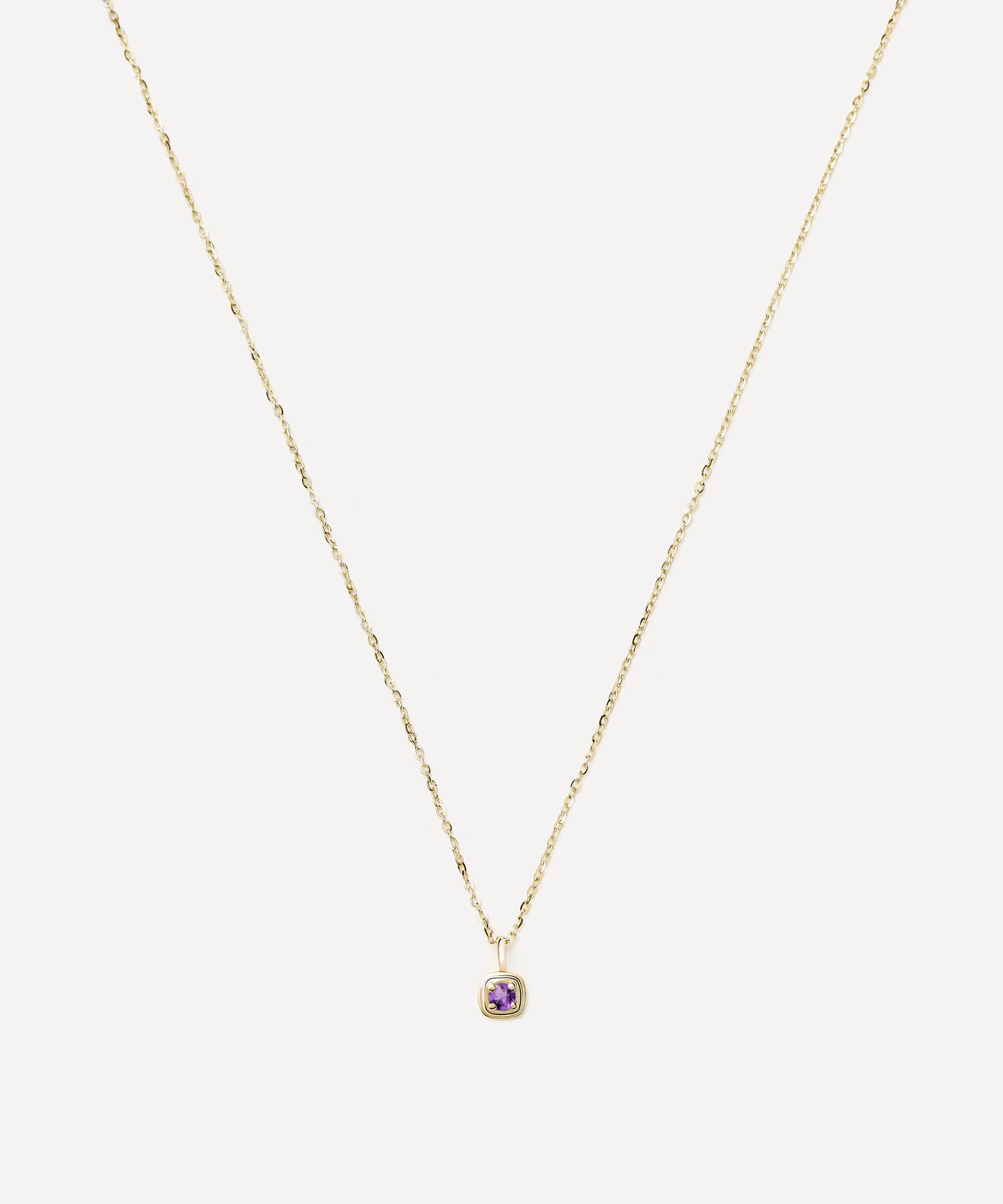Missoma - 14ct Gold Fine February Birthstone Pendant Necklace