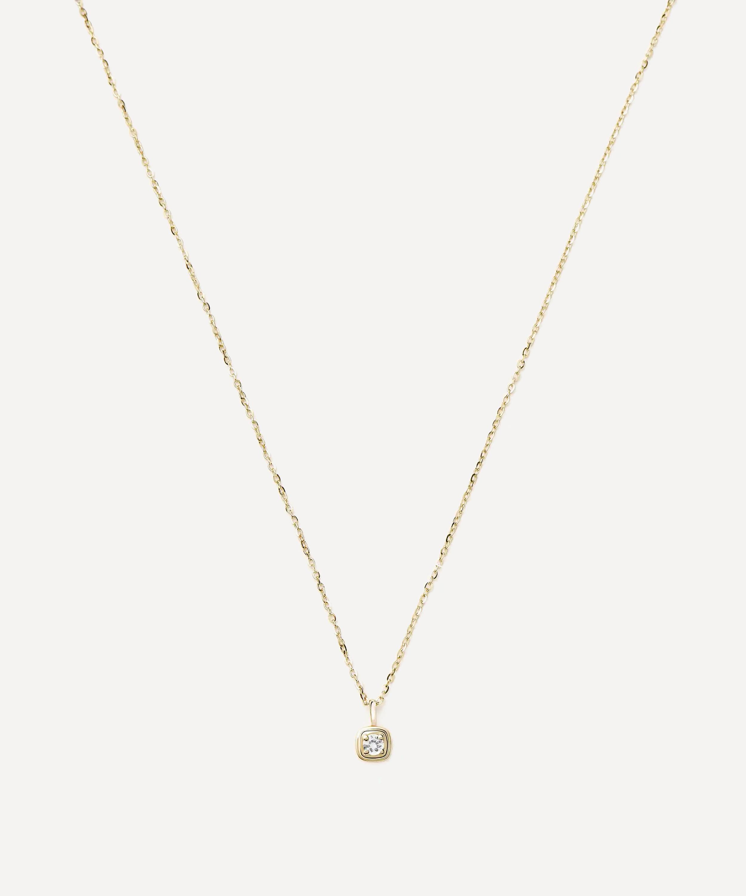 Missoma - 14ct Gold Fine April Birthstone Pendant Necklace