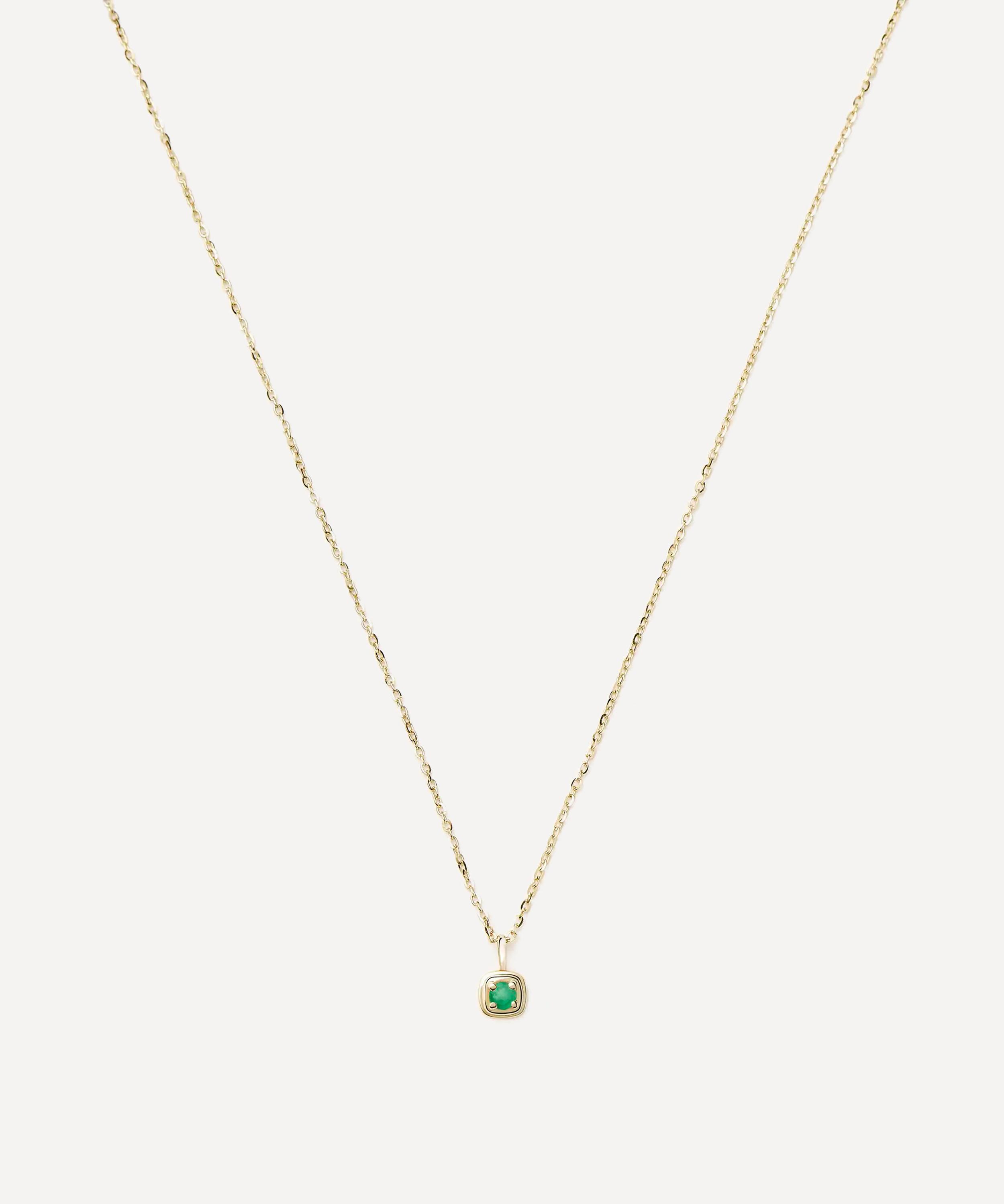 Missoma - 14ct Gold Fine May Birthstone Pendant Necklace