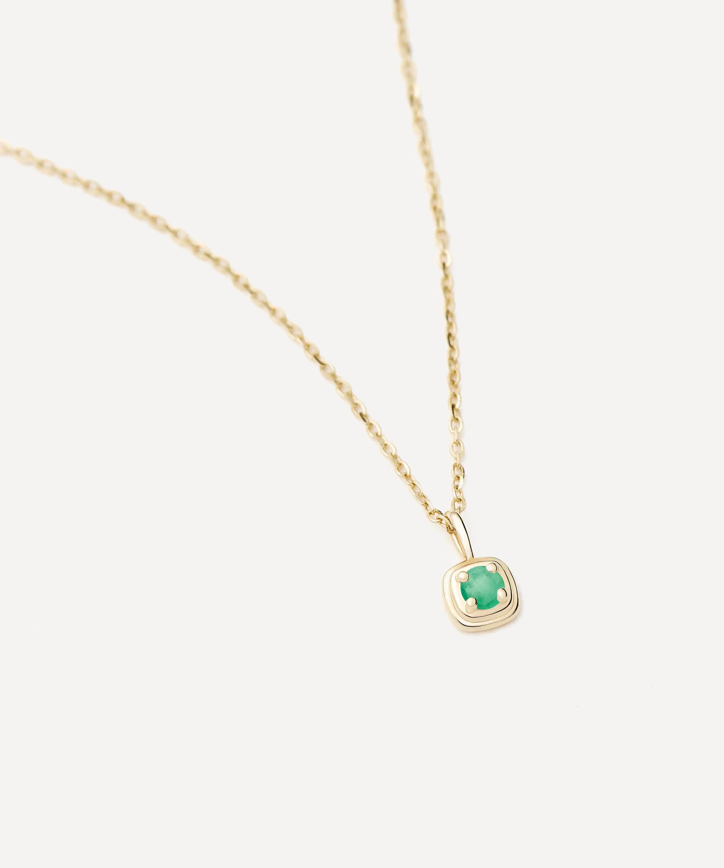 Missoma - 14ct Gold Fine May Birthstone Pendant Necklace image number 2