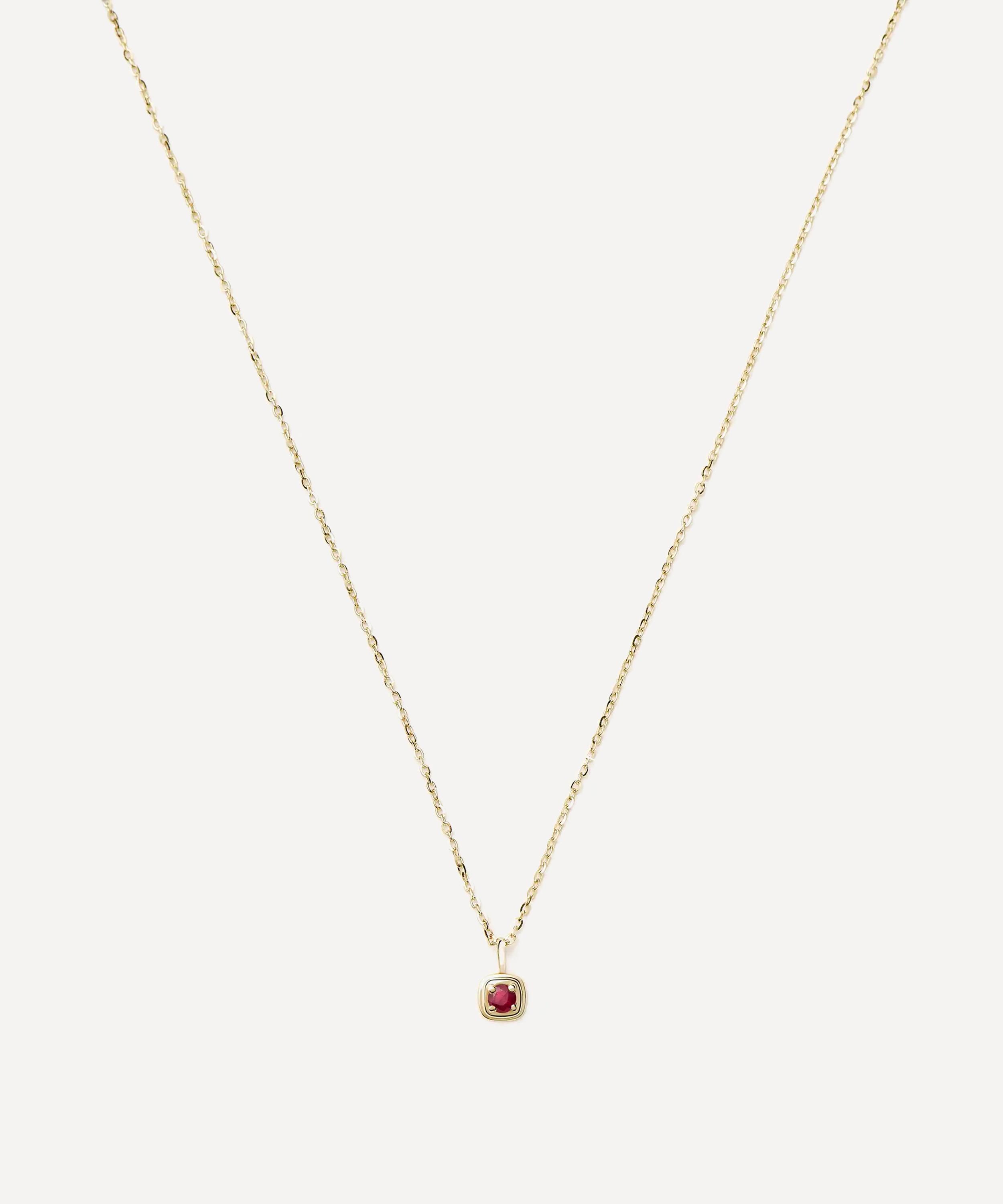 Missoma - 14ct Gold Fine July Birthstone Pendant Necklace