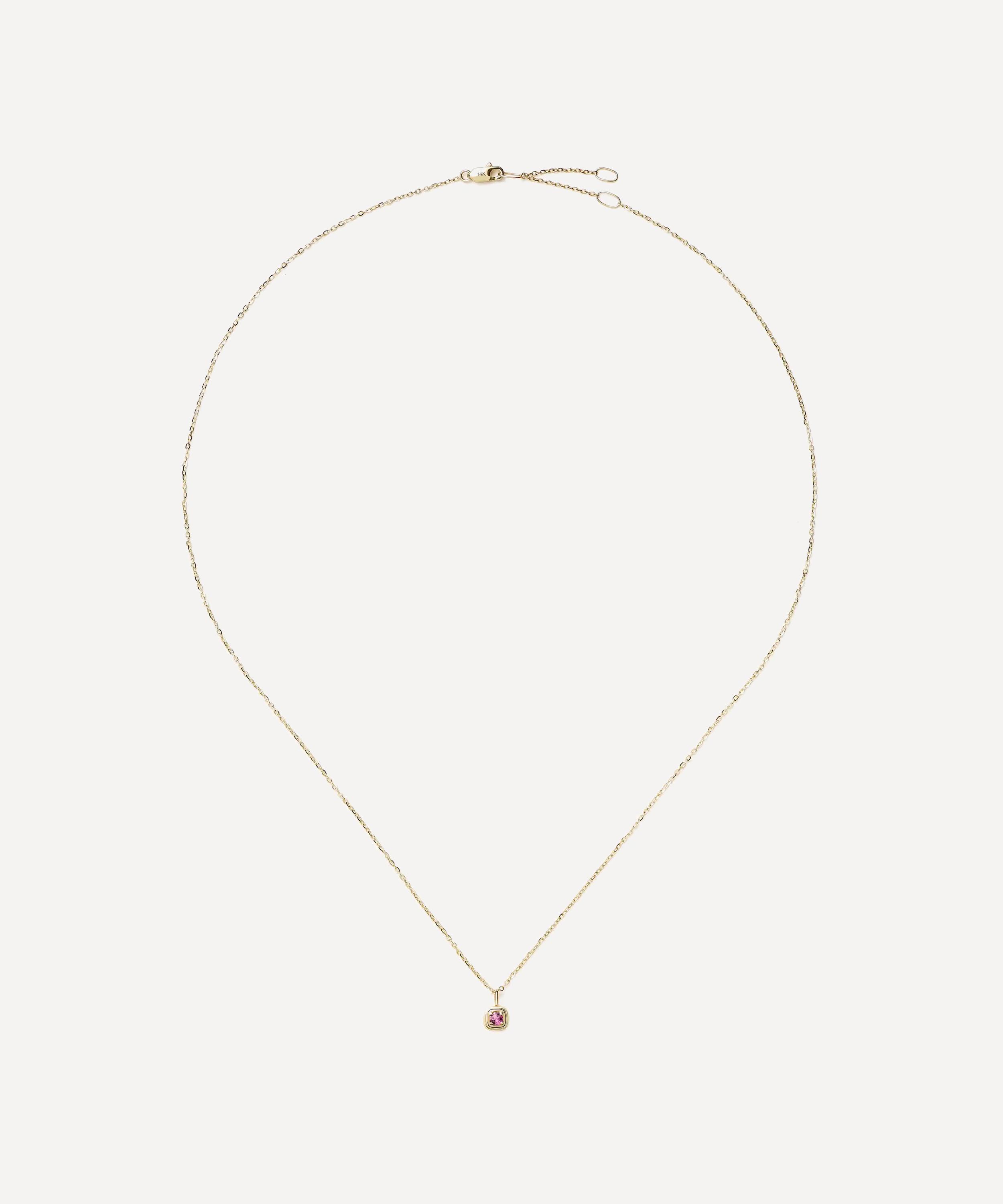 Missoma - 14ct Gold Fine October Birthstone Pendant Necklace image number 1