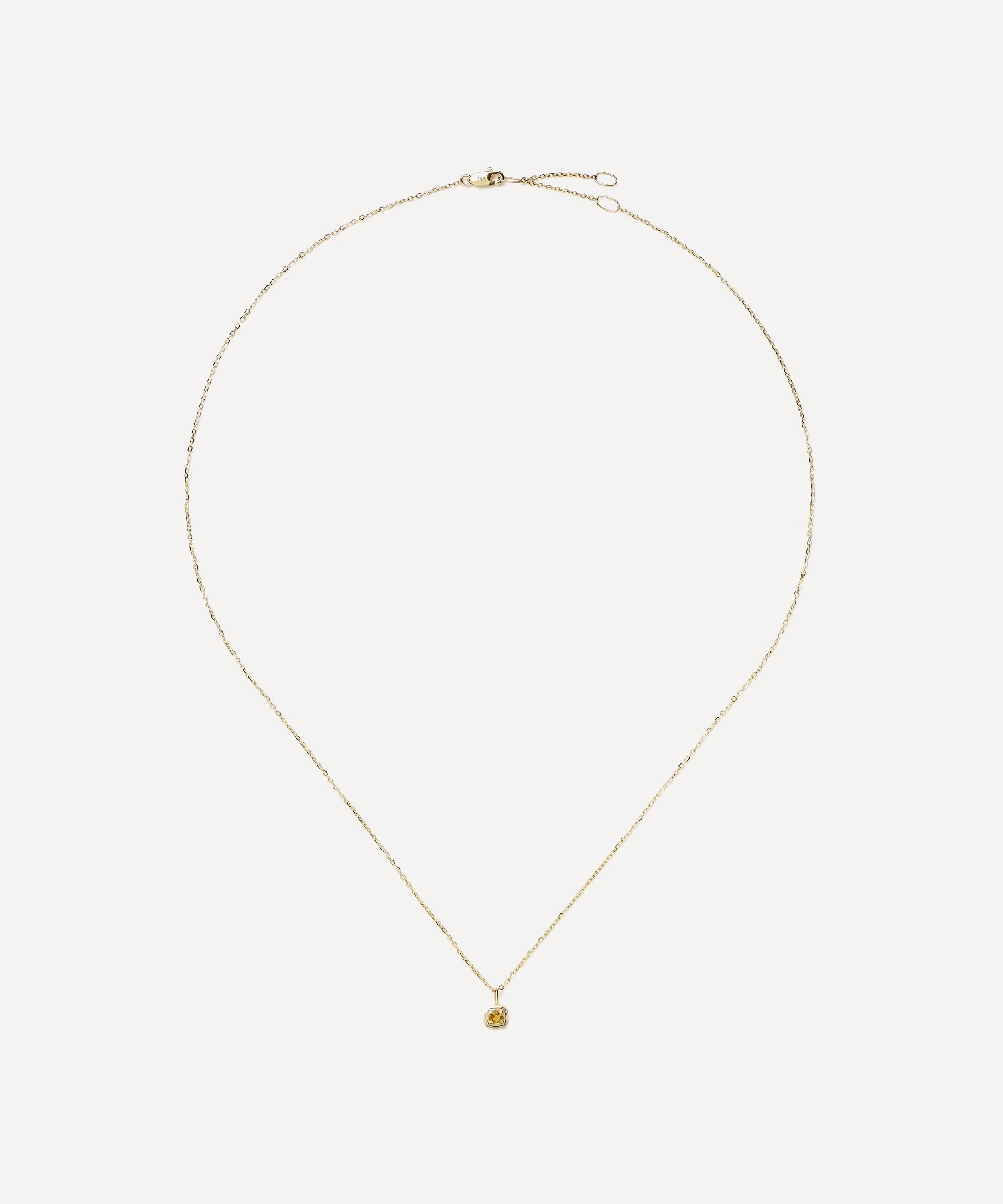 Missoma - 14ct Gold Fine November Birthstone Pendant Necklace image number 1