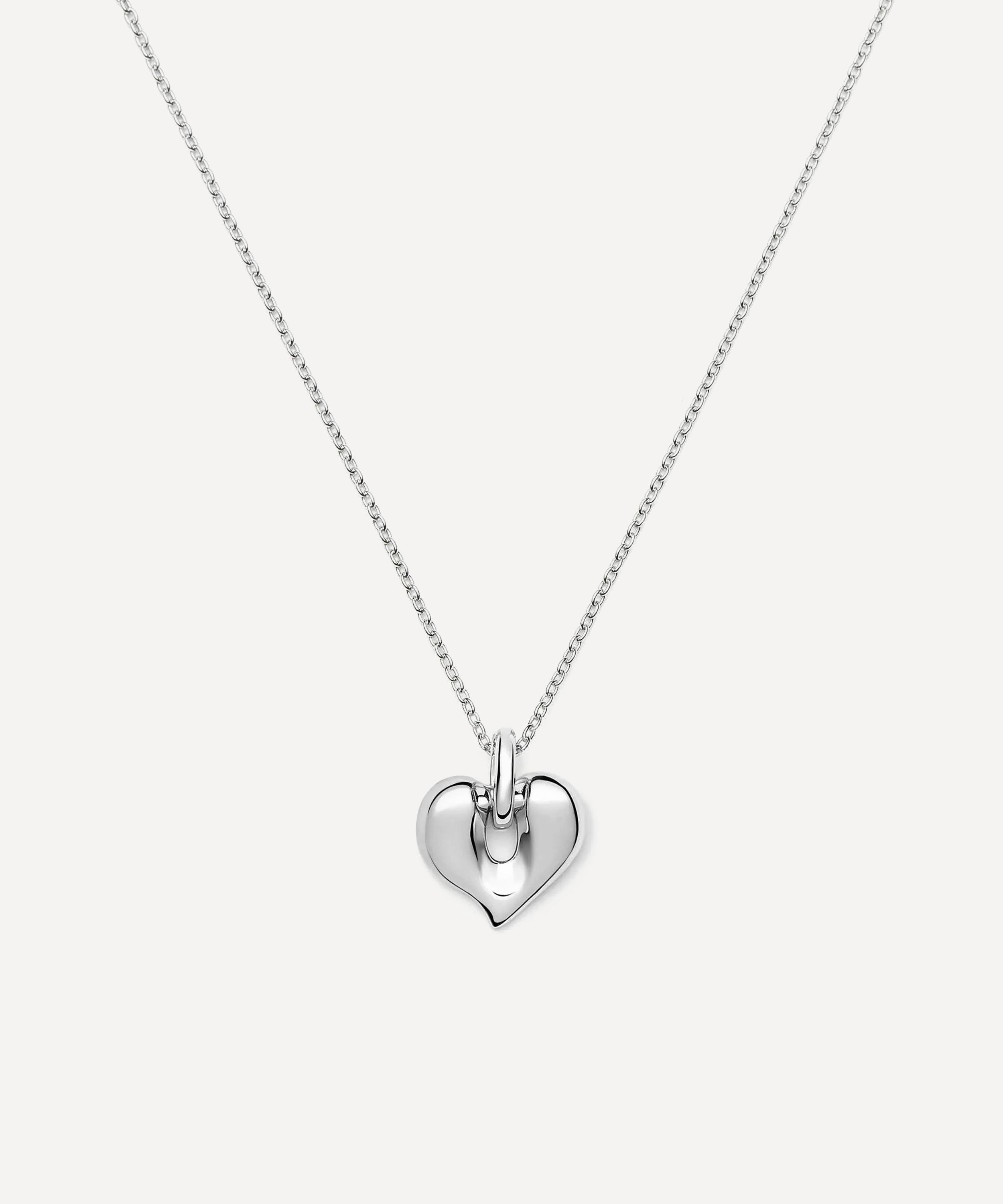 Missoma - Silver Molten Heart Pendant Necklace