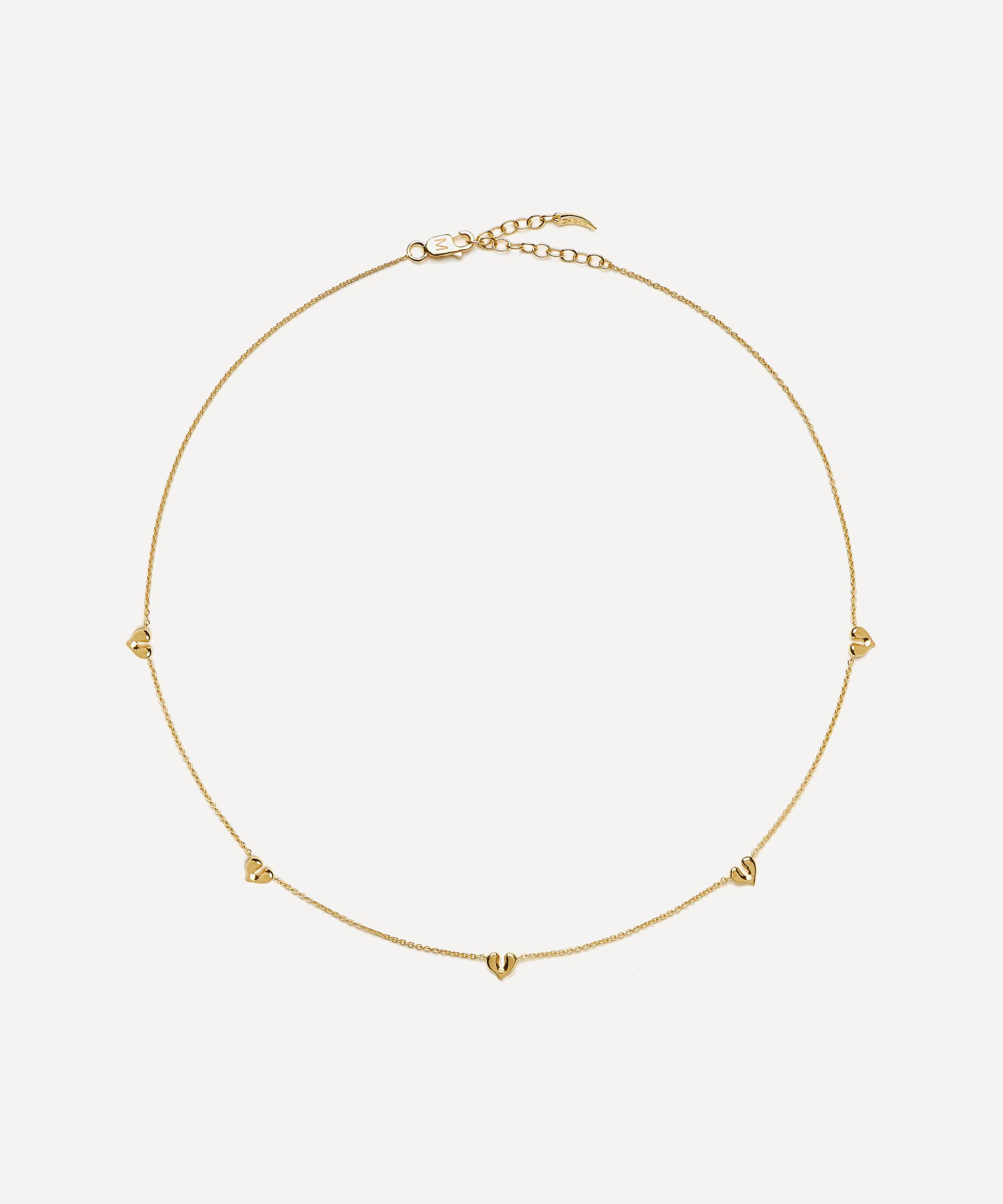 Missoma - 18ct Gold-Plated Vermeil Silver Molten Heart Mini Charm Choker