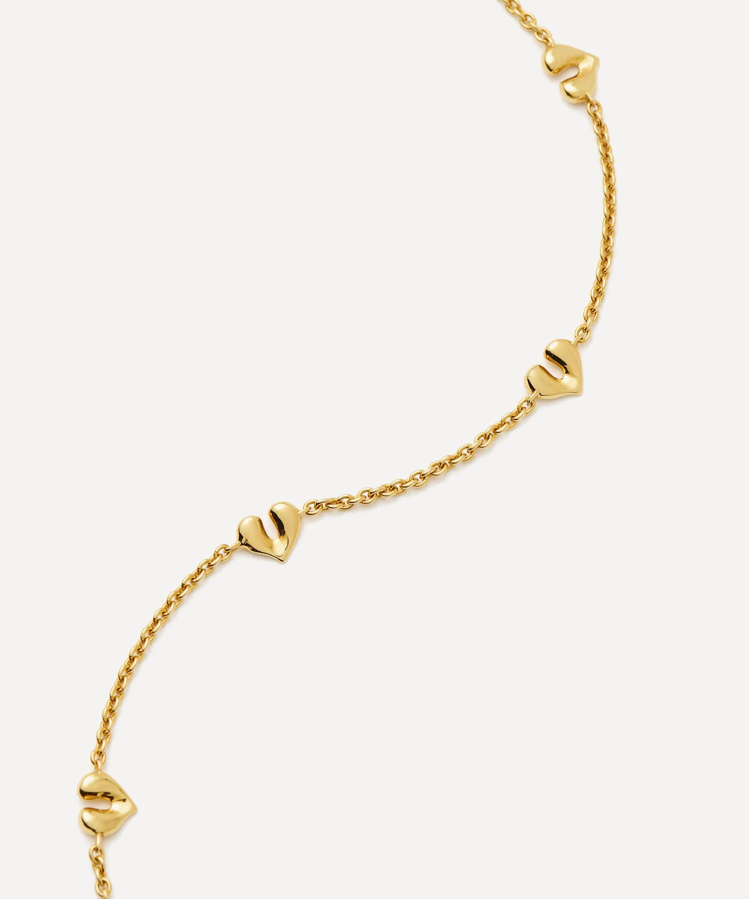 Missoma - 18ct Gold-Plated Vermeil Silver Molten Heart Mini Charm Choker image number 2