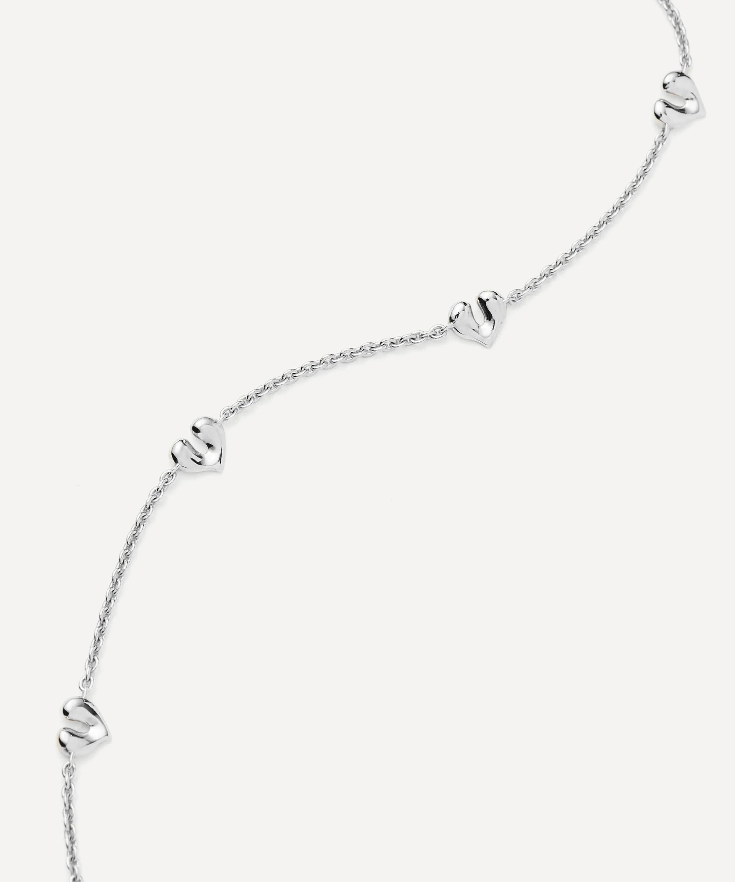 Missoma - Rhodium-Plated Molten Heart Mini Charm Choker image number 2