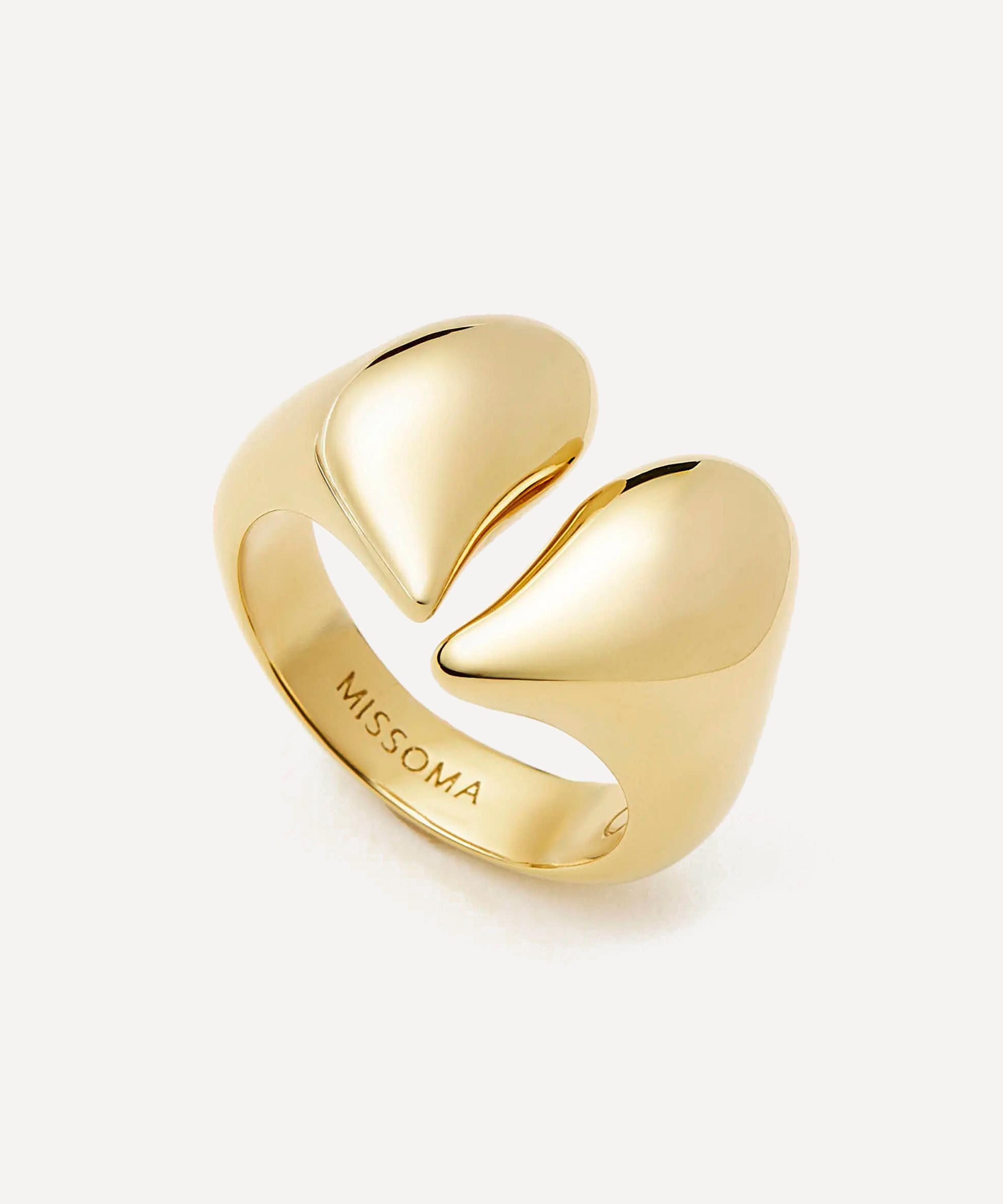 Missoma - 18ct Gold-Plated Molten Heartbreaker Statement Ring
