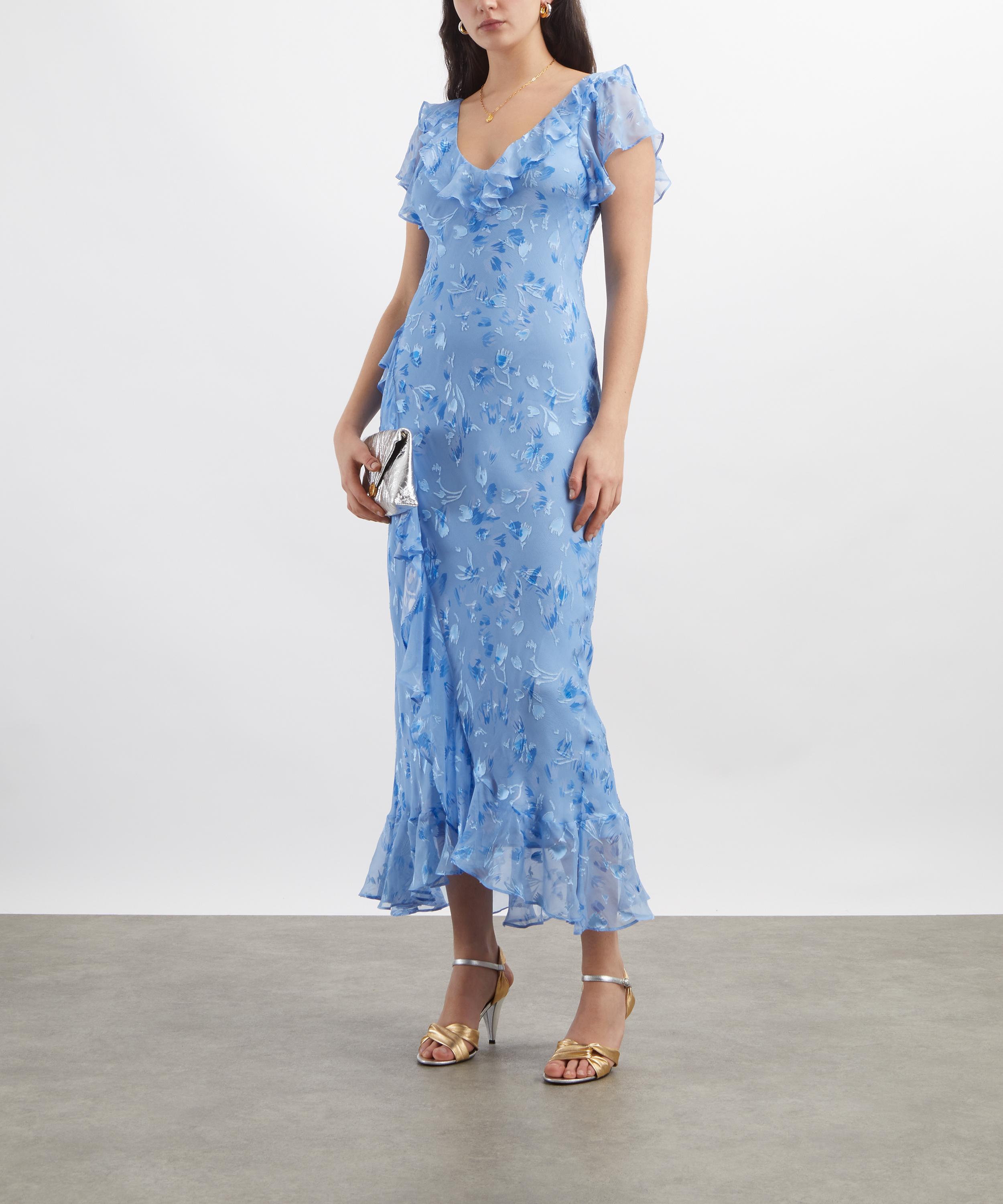 RIXO - Meadow Ava Devor&eacute; Blue Dress image number 1