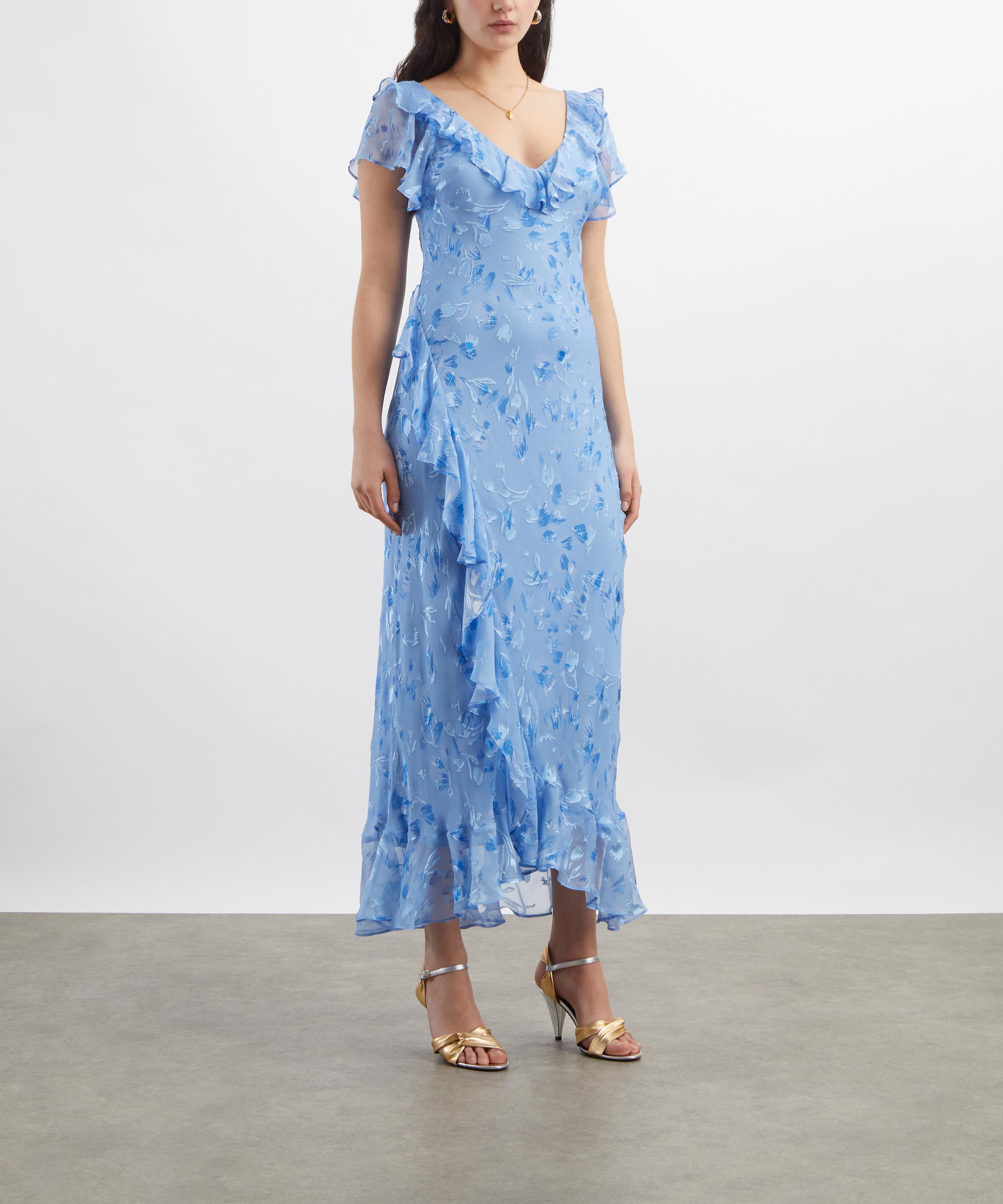 RIXO - Meadow Ava Devor&eacute; Blue Dress image number 2