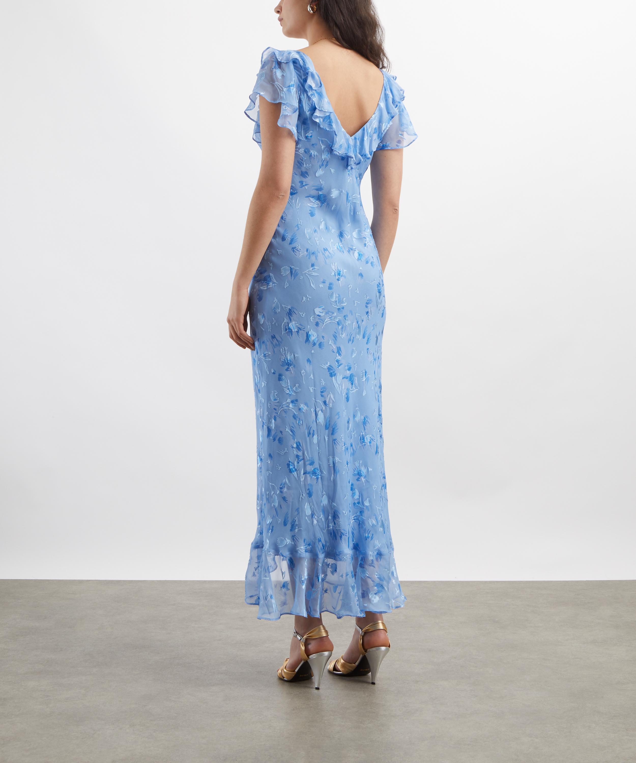 RIXO - Meadow Ava Devor&eacute; Blue Dress image number 3