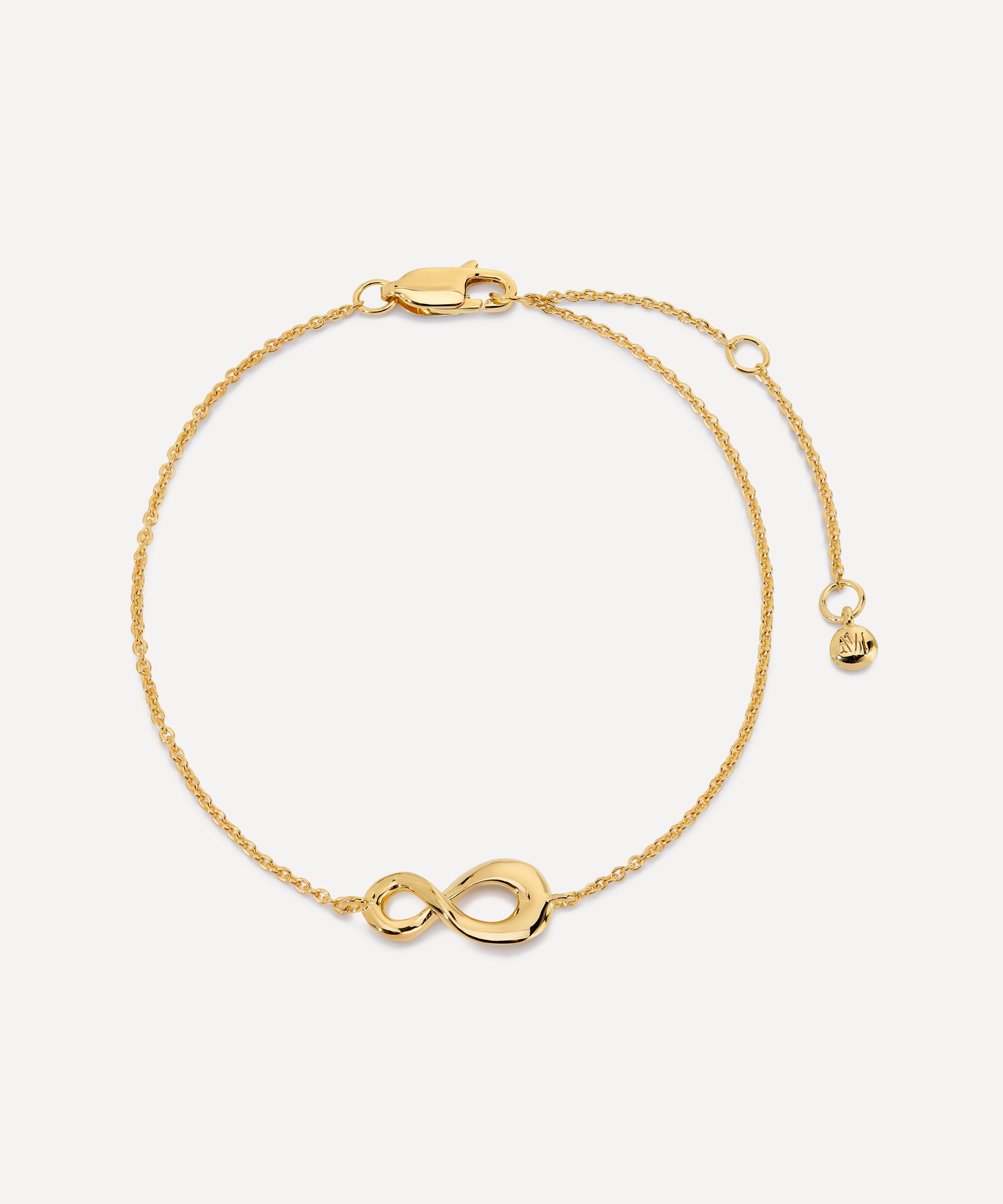 Monica Vinader - 18ct Gold-Plated Vermeil Silver Infinity Chain Bracelet