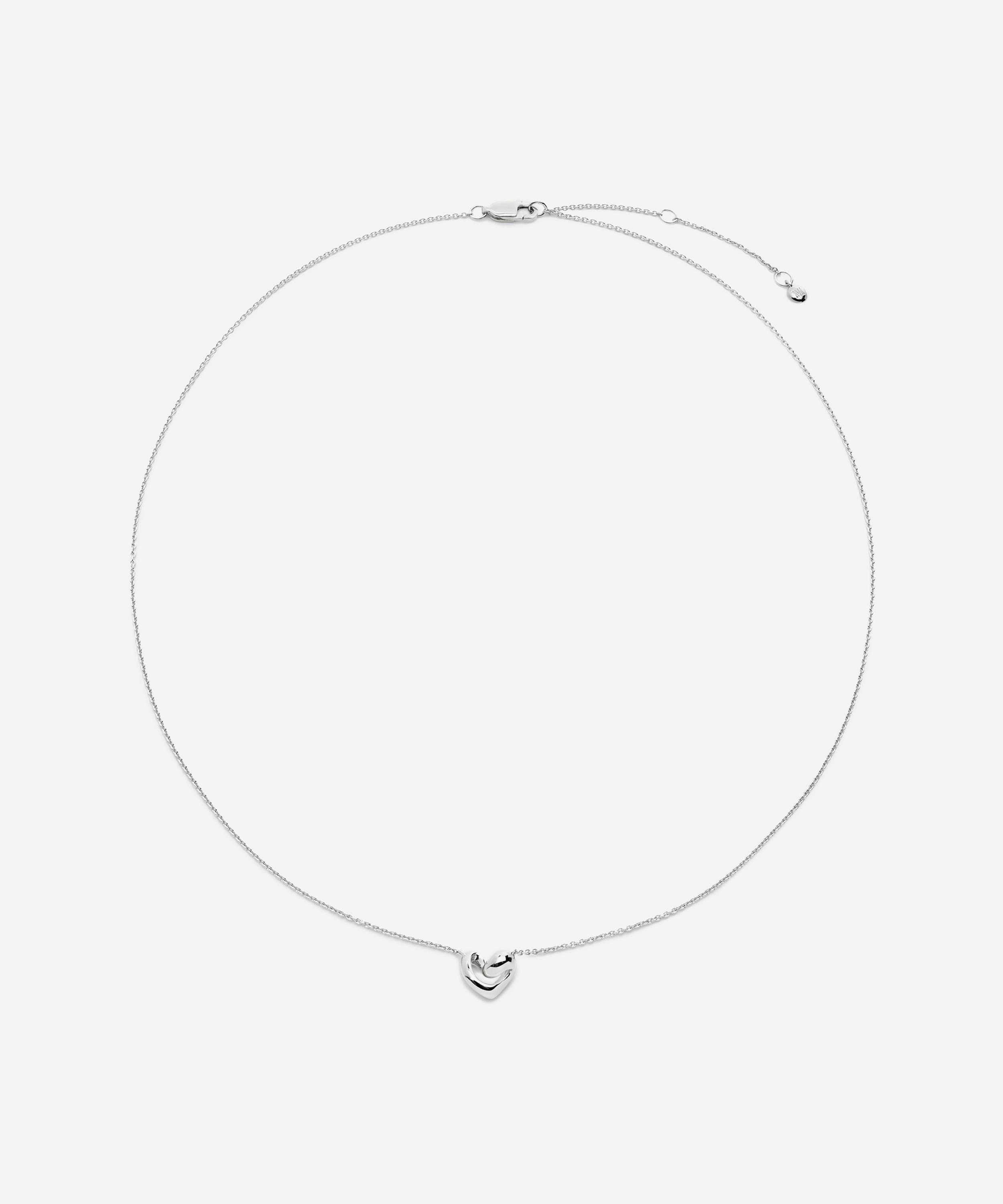 Monica Vinader - Sterling Silver Infinity Heart Small Chain Necklace image number 2