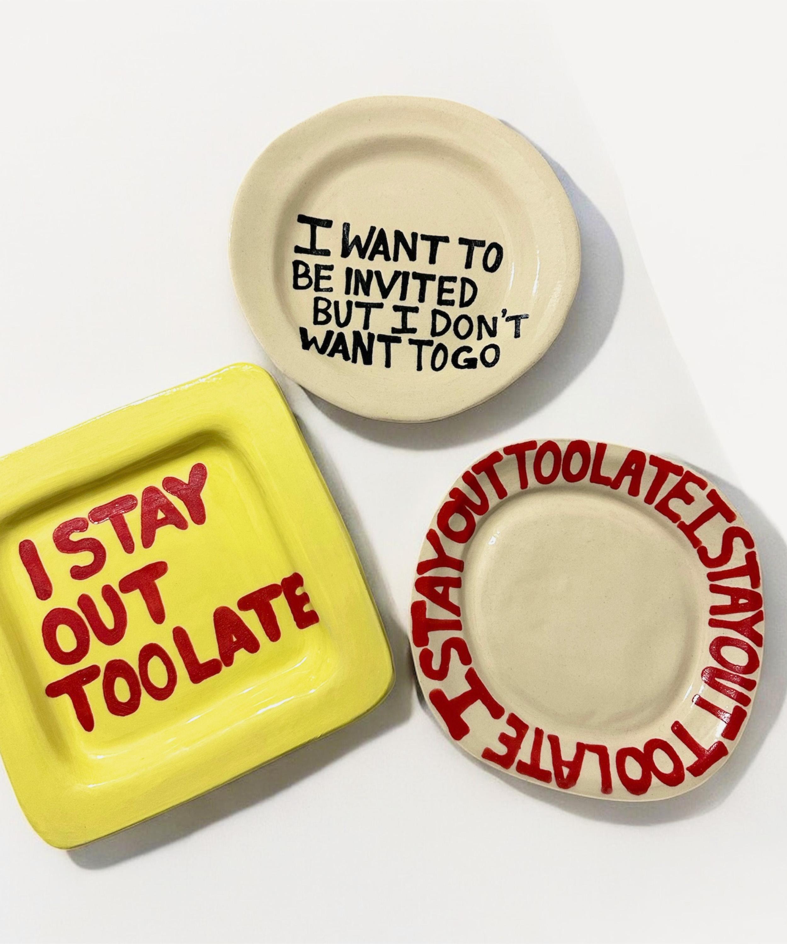 L&Clay Ceramics - I Stay Out Too Late Trinket Tray image number 2