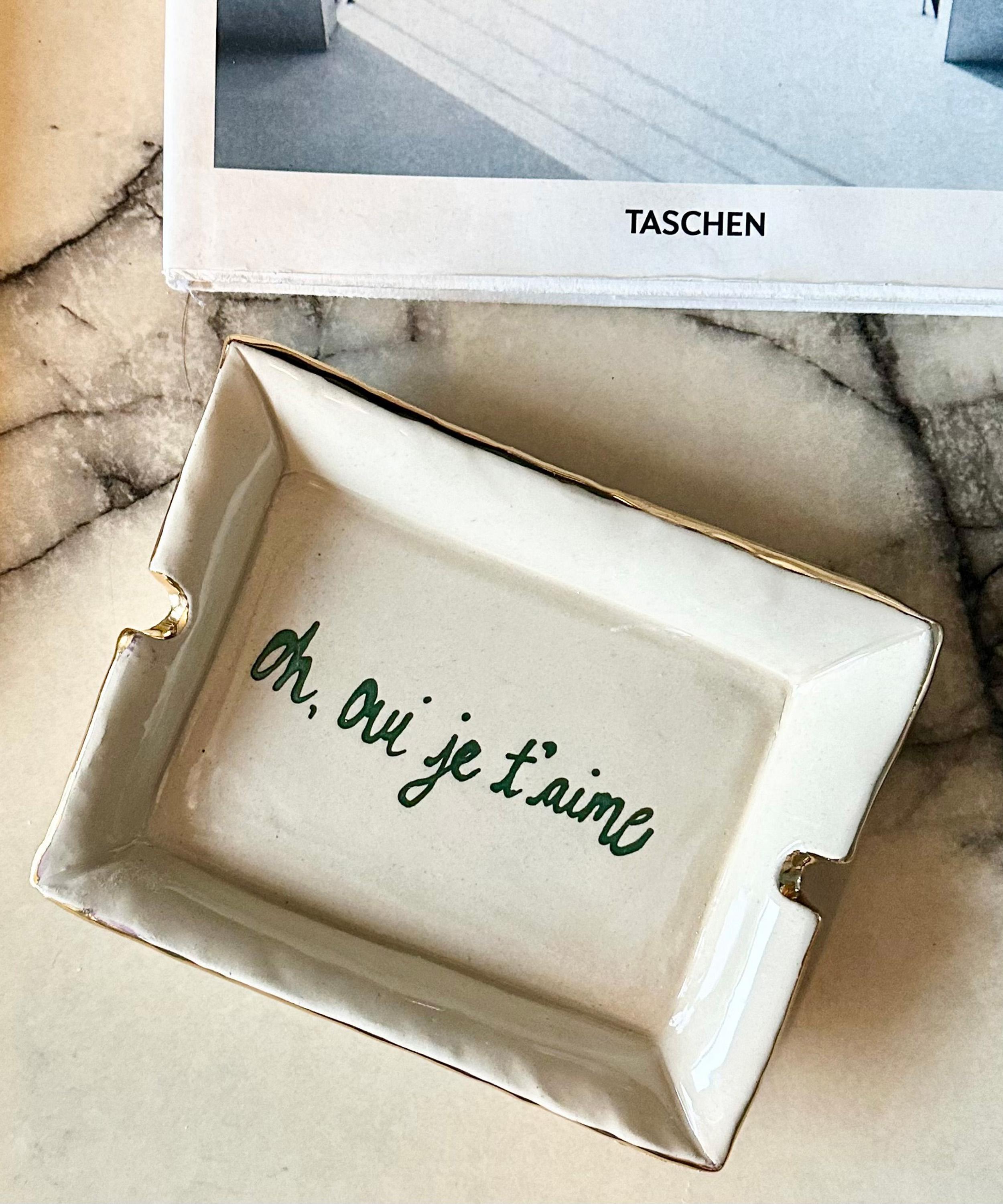 L&Clay Ceramics - Oui Je T&rsquo;aime Ashtray image number 1