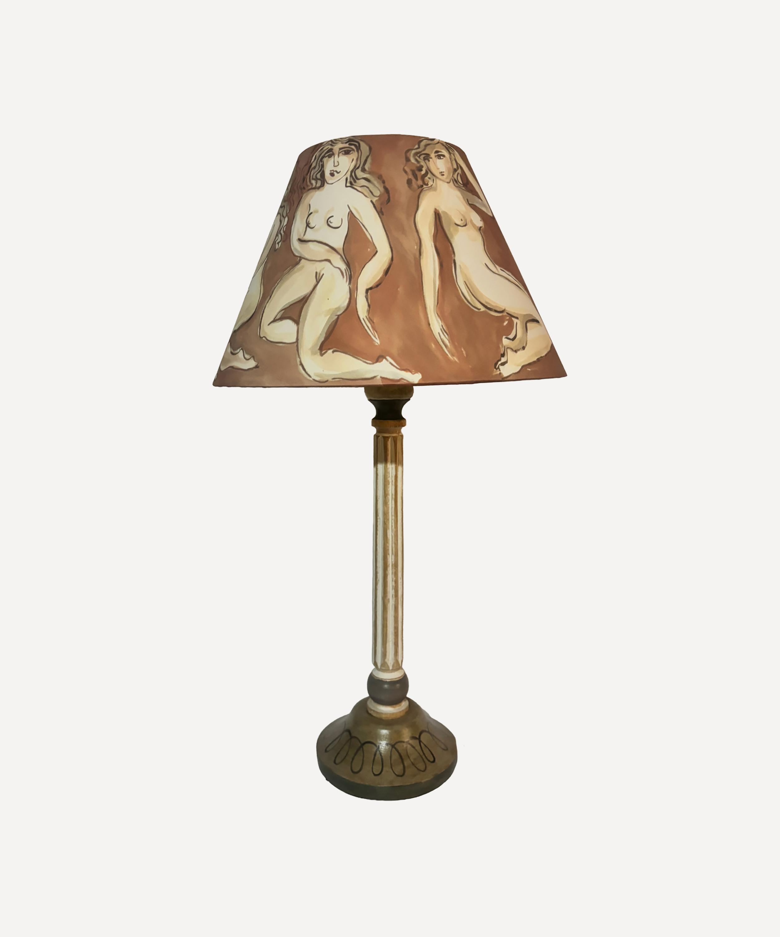 Bloomsbury Revisited - Clay Nudes Lampshade on Medium Base