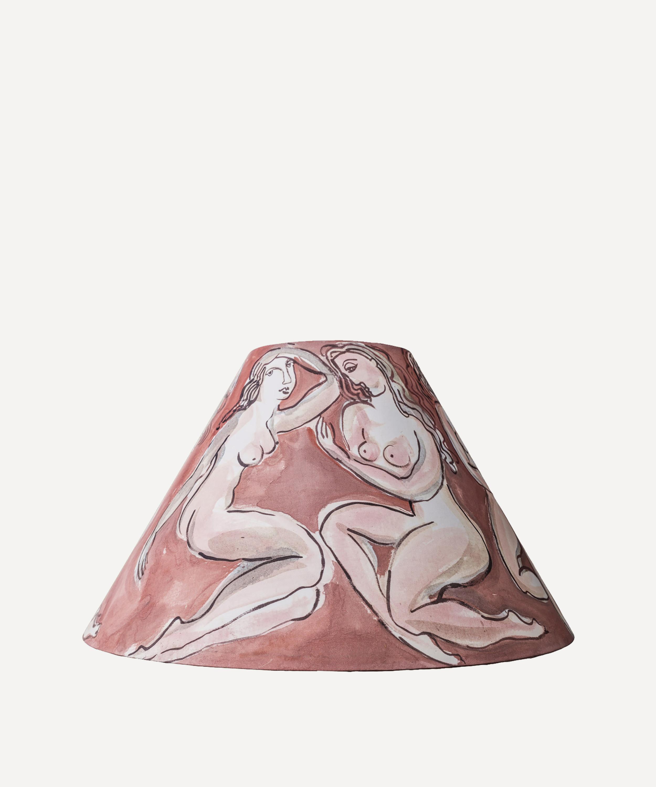 Bloomsbury Revisited - Clay Nudes Lampshade on Medium Base image number 2