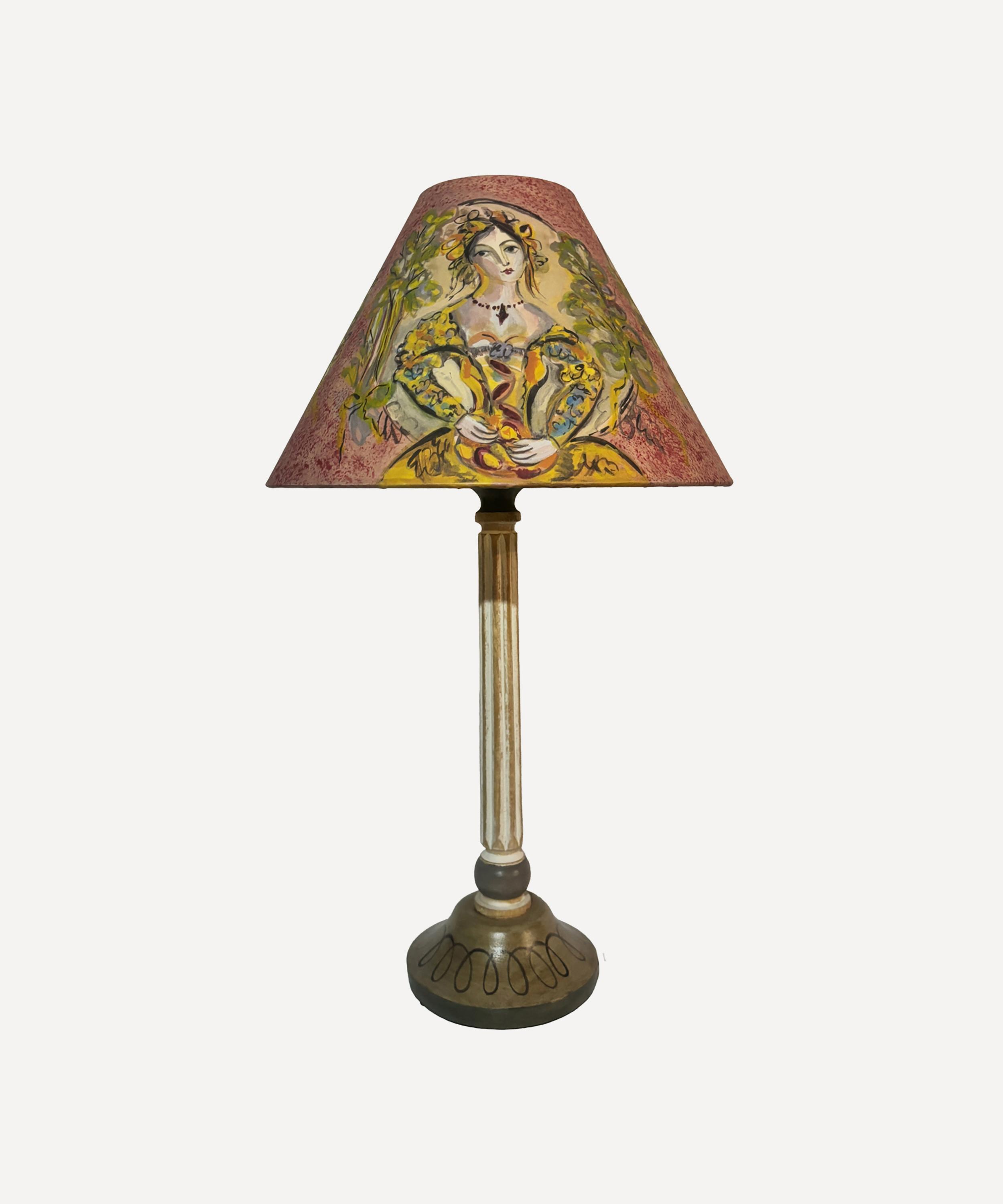 Bloomsbury Revisited - Painted Lady Lampshade on Medium Base