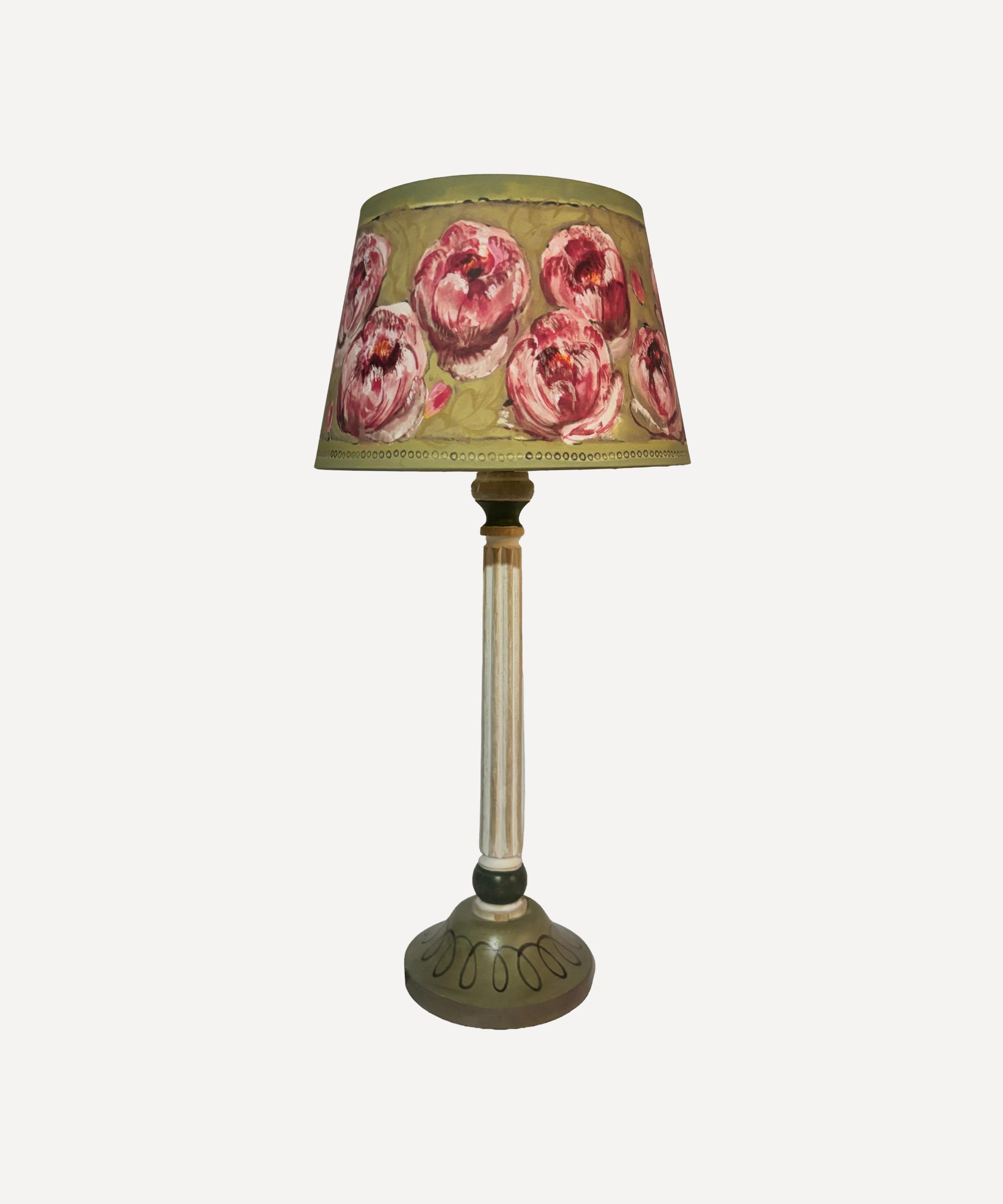 Bloomsbury Revisited - Peony Lampshade on Medium Base