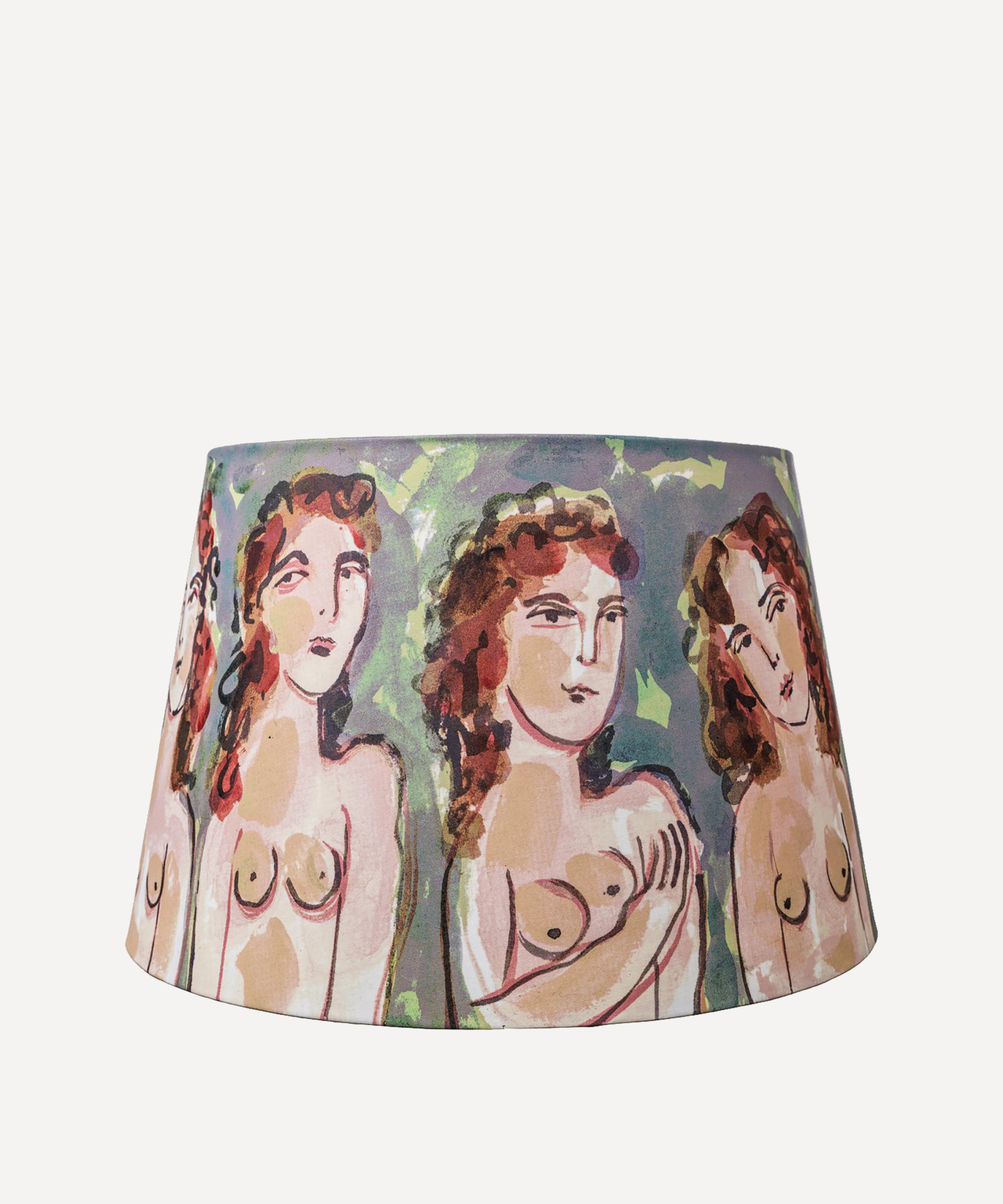 Bloomsbury Revisited - Violet Lampshade on Medium Base image number 2