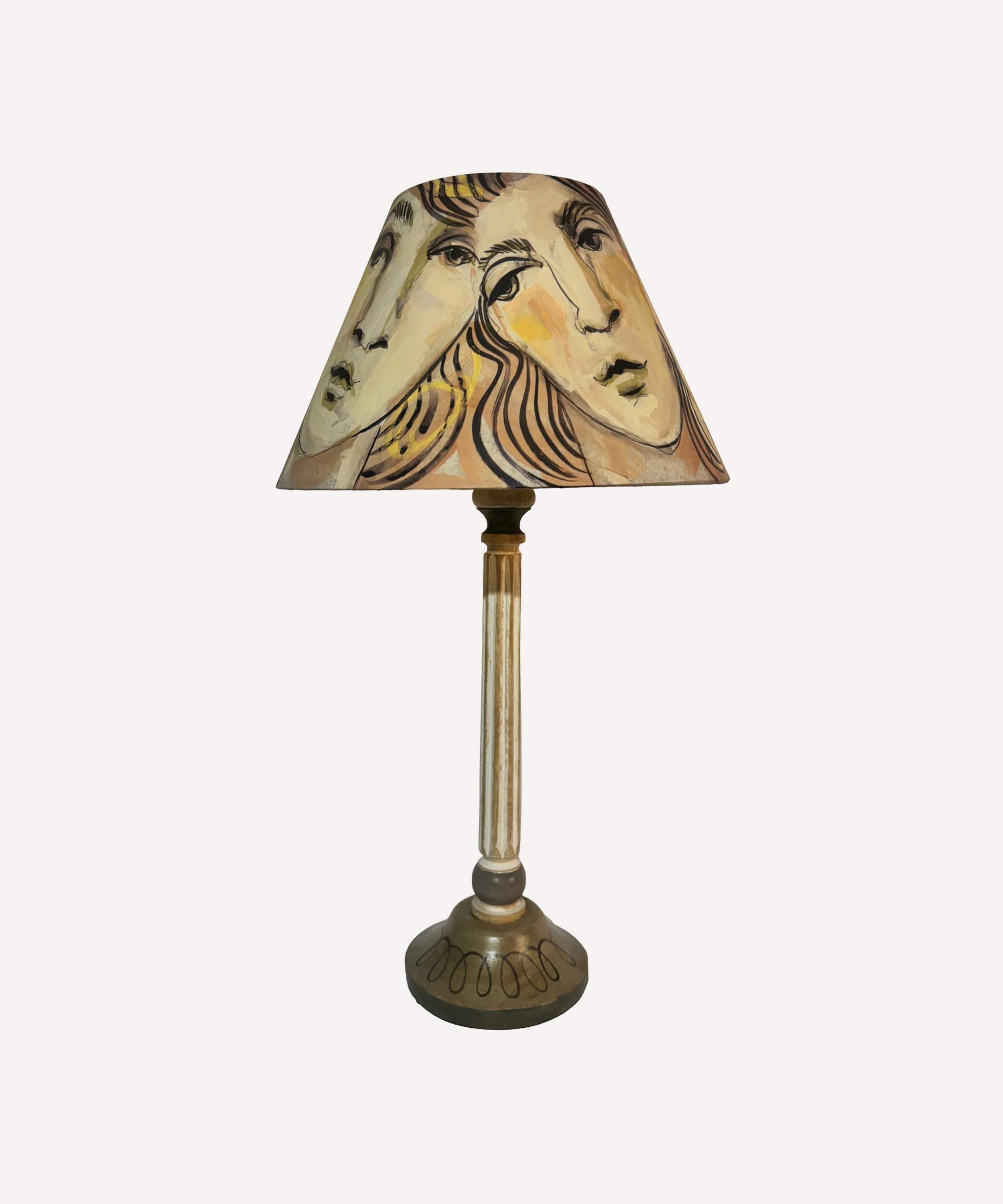 Bloomsbury Revisited - Angelica Lampshade on Medium Base