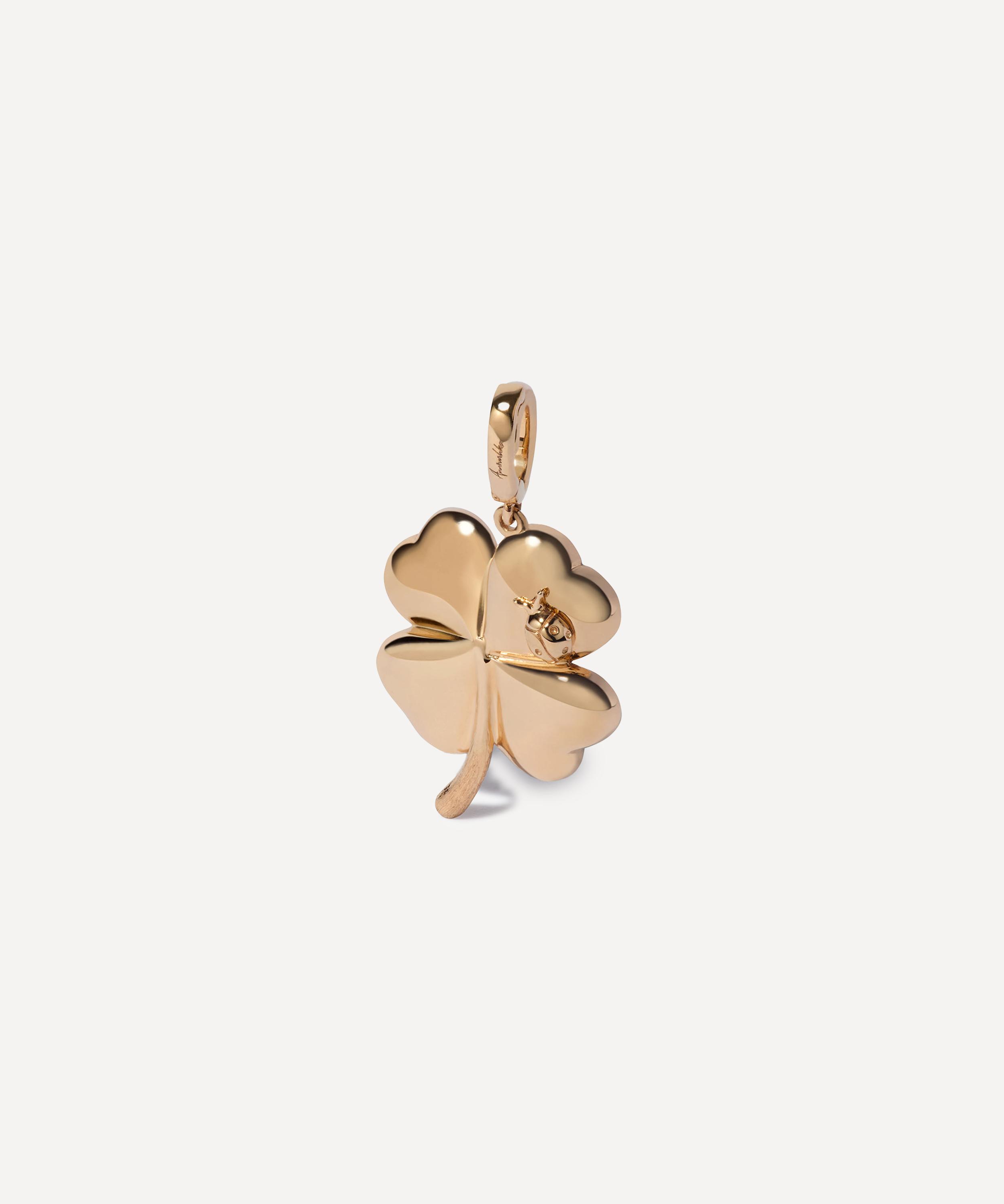 Annoushka - 18ct Gold Mythology Clover Charm Pendant image number 2