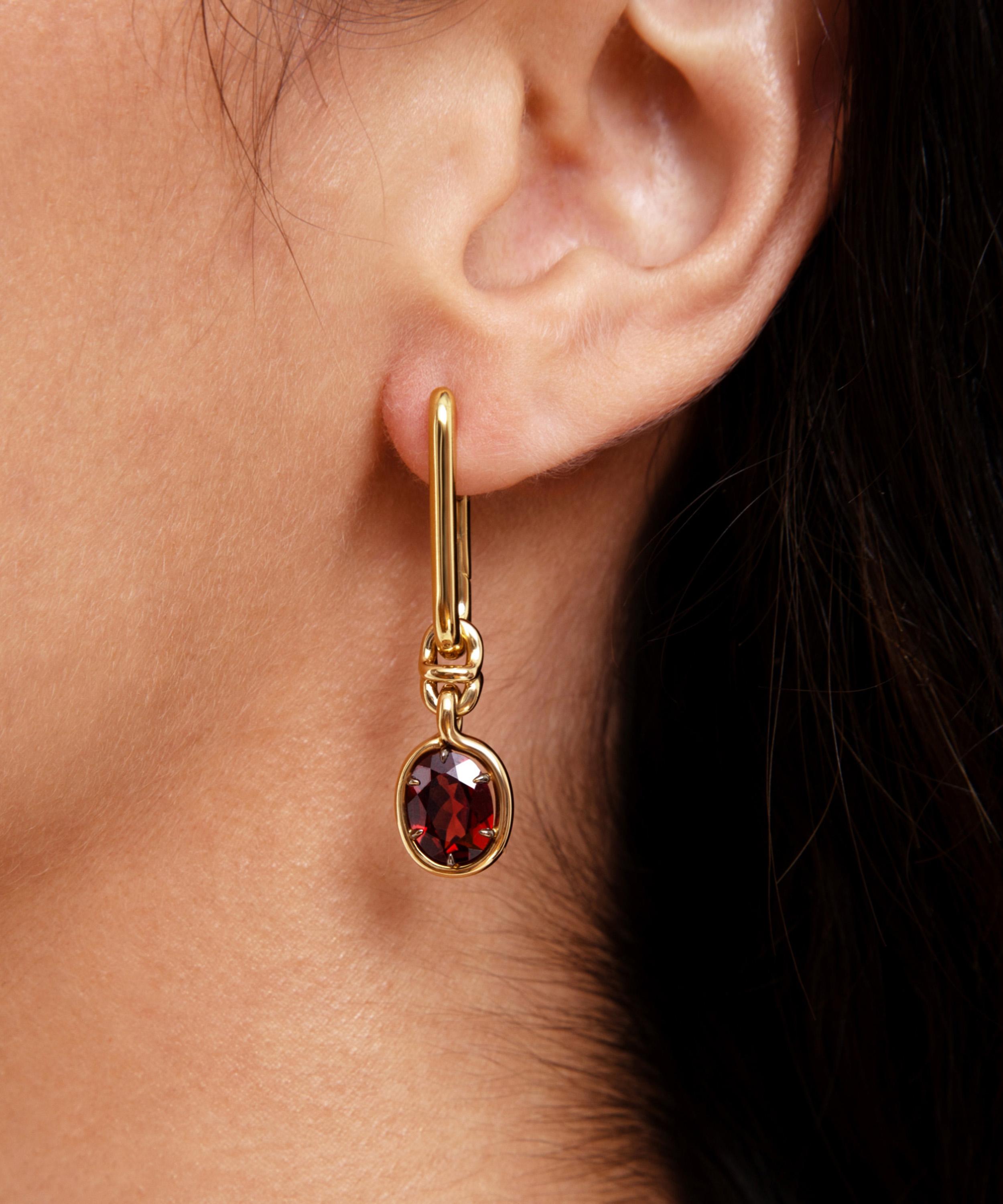 Annoushka - 14ct Gold Garnet Earring Drops image number 1